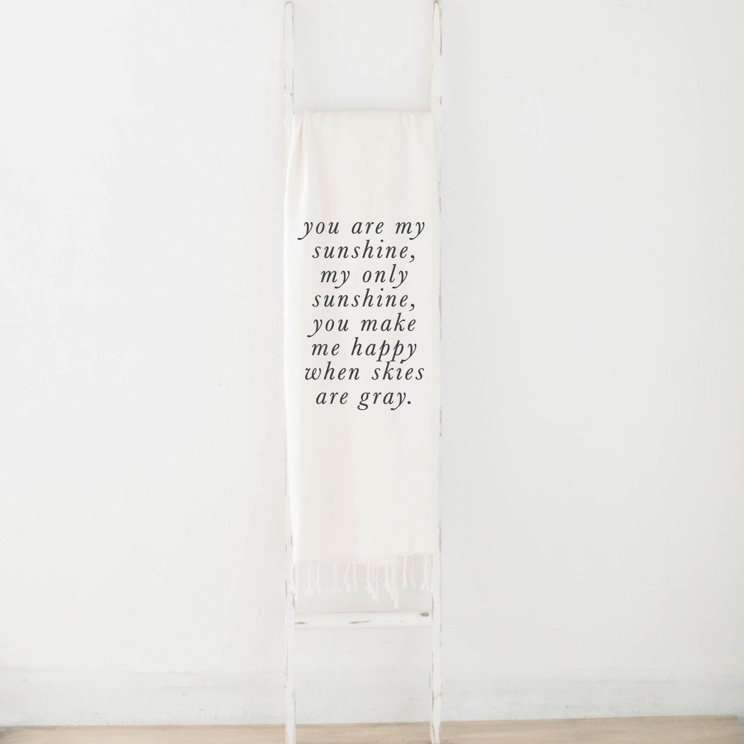 Throw Blanket - You Are My Sunshine, housewarming gift, decorative blanket, cozy, pretty