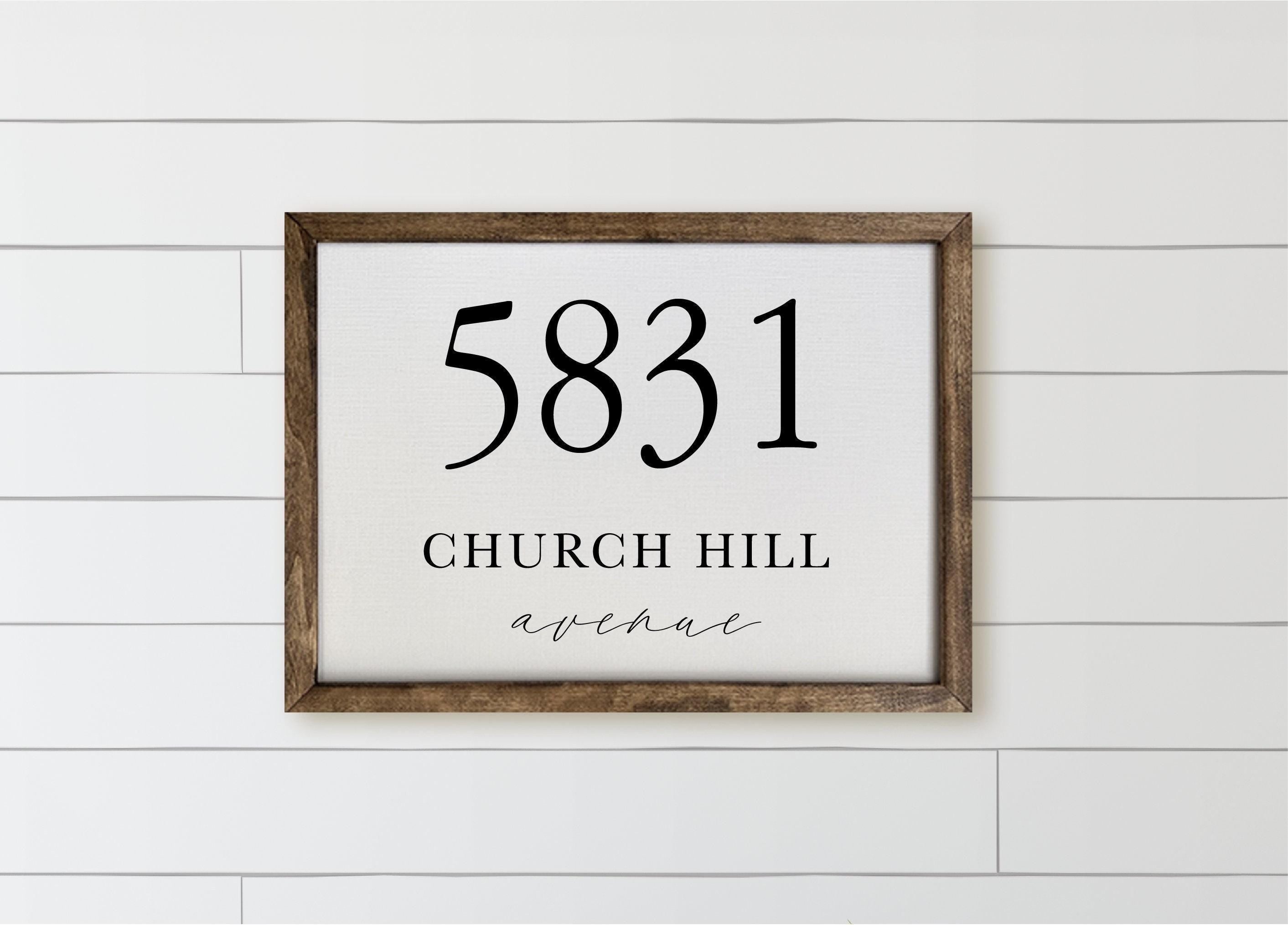 Personalized Address Sign: Rustic Wood Framed Home Decor