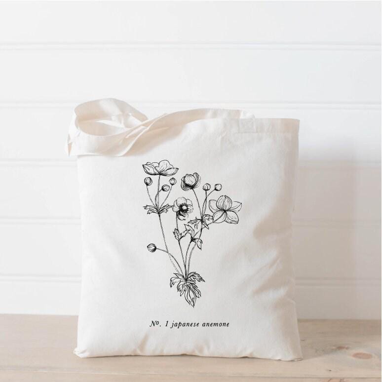 LMB x PCB - Botanical Flowers Tote Bag, present, housewarming gift, tote, bag, womens gift, Liz Marie Blog, LMB, everyday, flowers