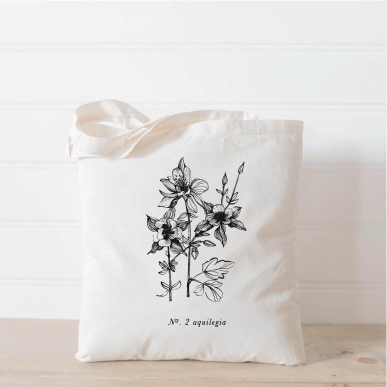 LMB x PCB - Botanical Flowers Tote Bag, present, housewarming gift, tote, bag, womens gift, Liz Marie Blog, LMB, everyday, flowers