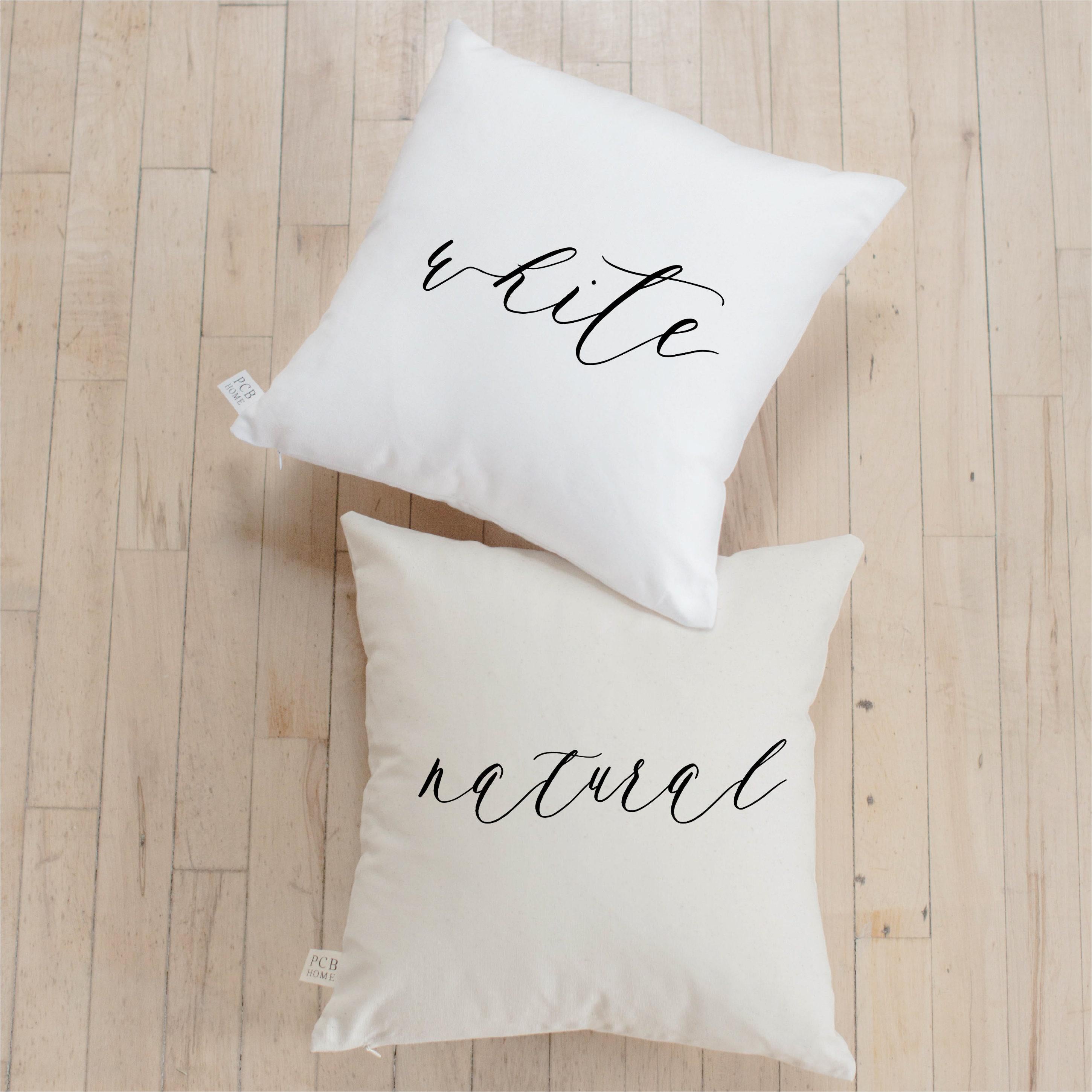 My Happy Place Throw Pillow: Organic Cotton Farmhouse Decor