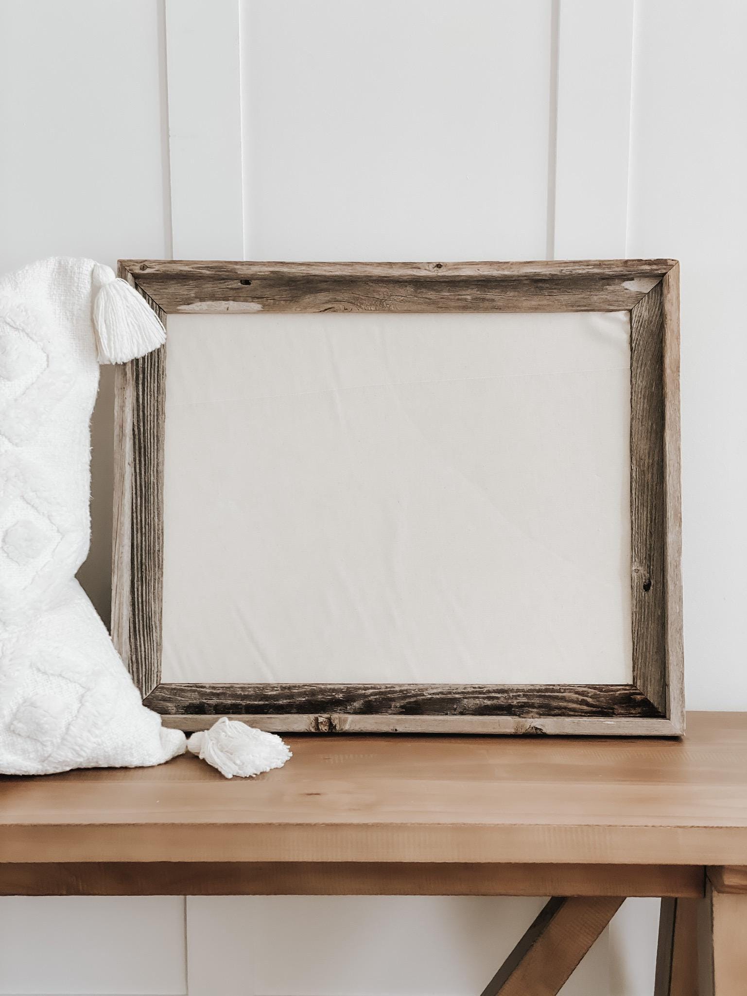 Reclaimed Barn Wood Frame - Frame Only - 100% American Made, farmhouse home decor, housewarming, weathered frame, rustic, handmade, natural