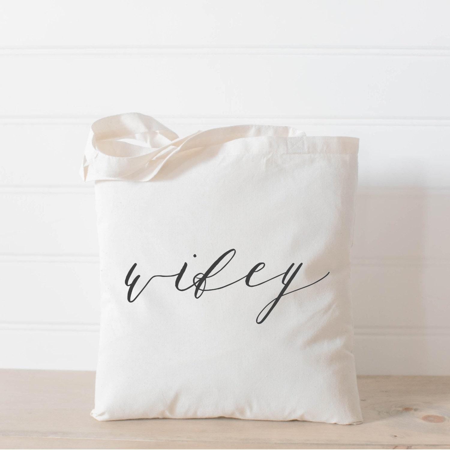 Wifey Tote Bag: Organic Cotton Wedding Favor