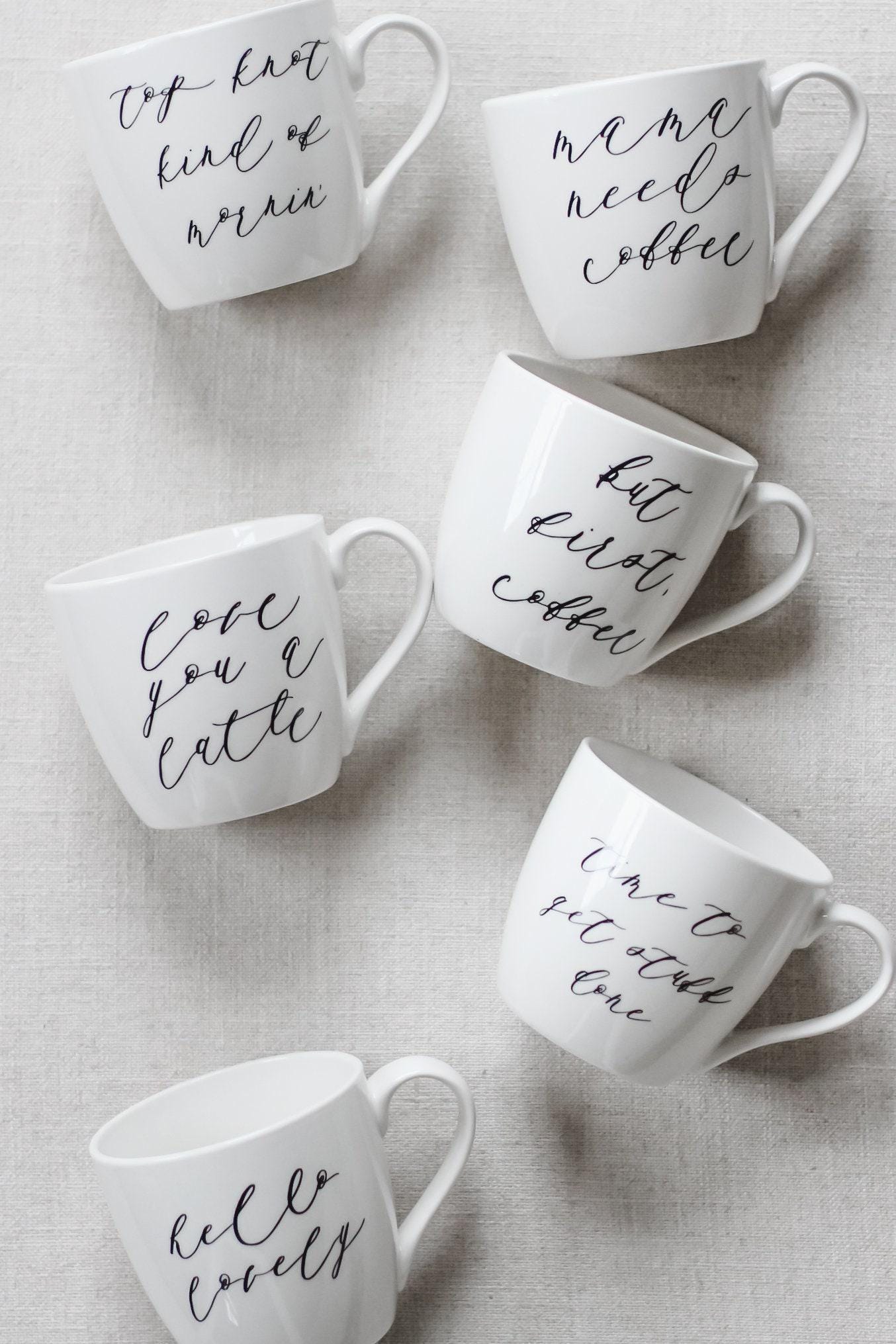 Time to Get Stuff Done Ceramic Mug - Calligraphy Coffee Mug