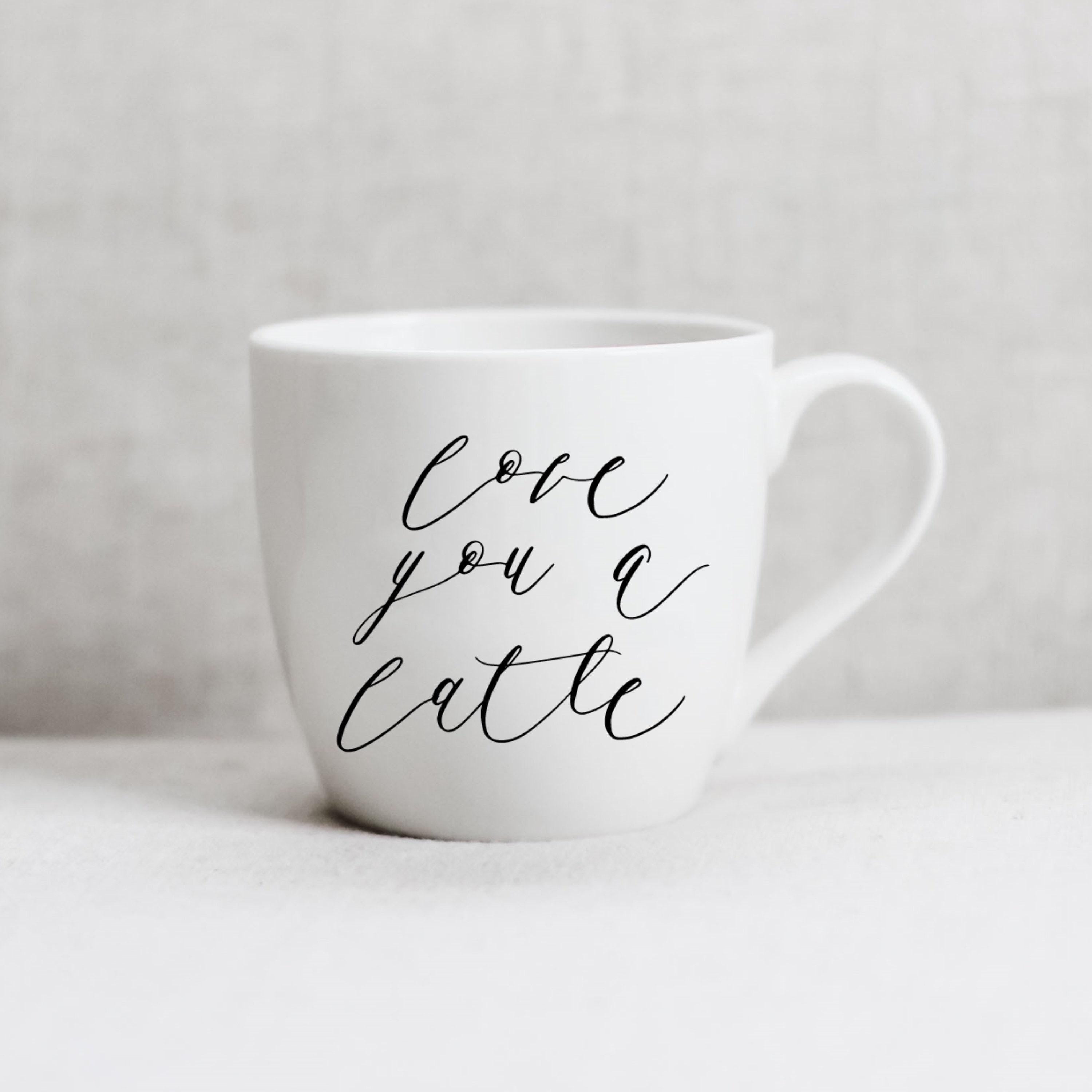 Ceramic Mug -  Love You a Latte - couple, wedding gift, newlywed, engagement, wedding shower, anniversary