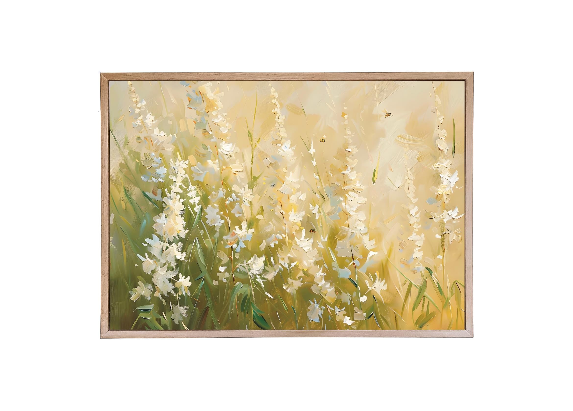 Wood Framed Print - Hints of Blue - Handmade in USA, gallery wall art, framed decor