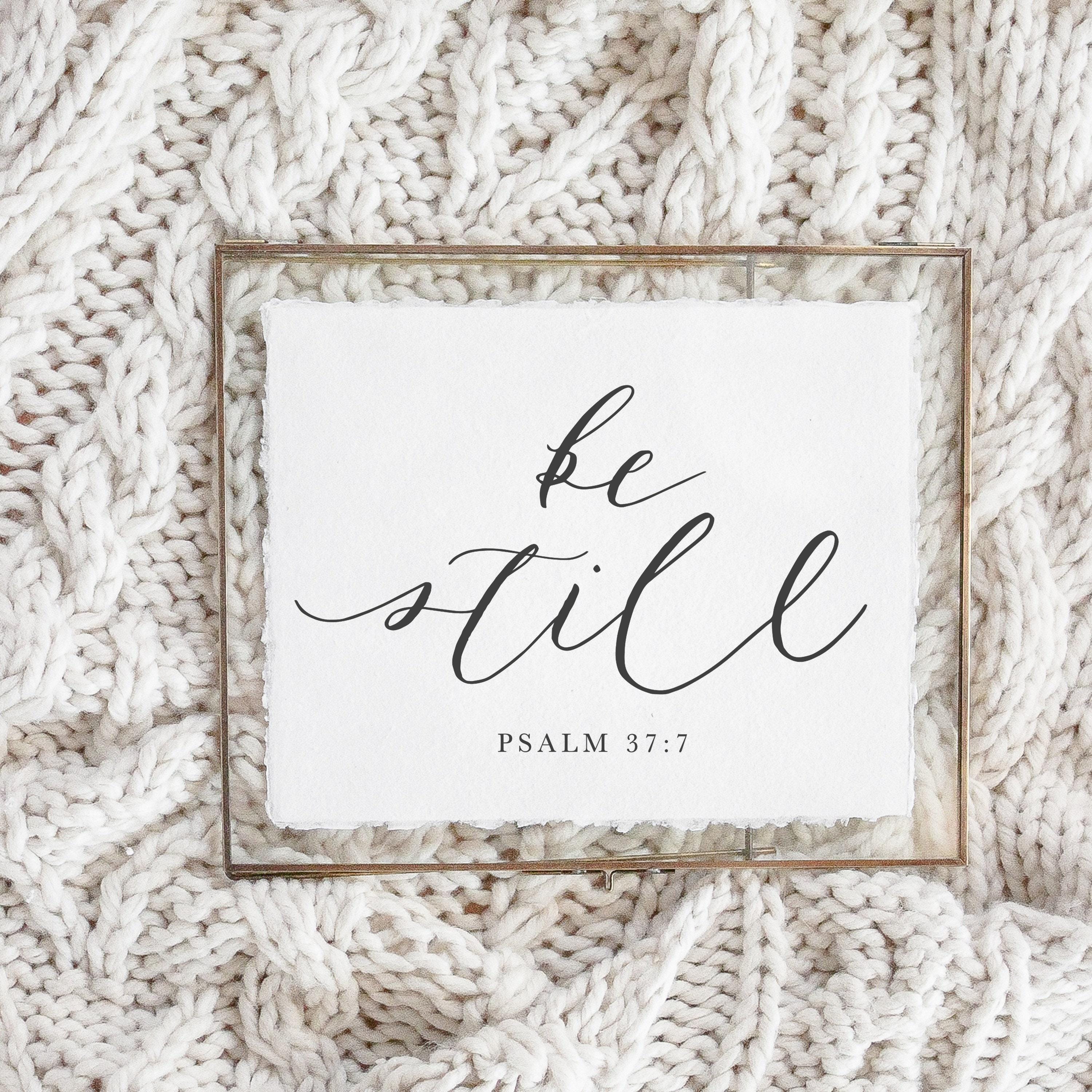 Calligraphy Print - Be Still - Horizontal