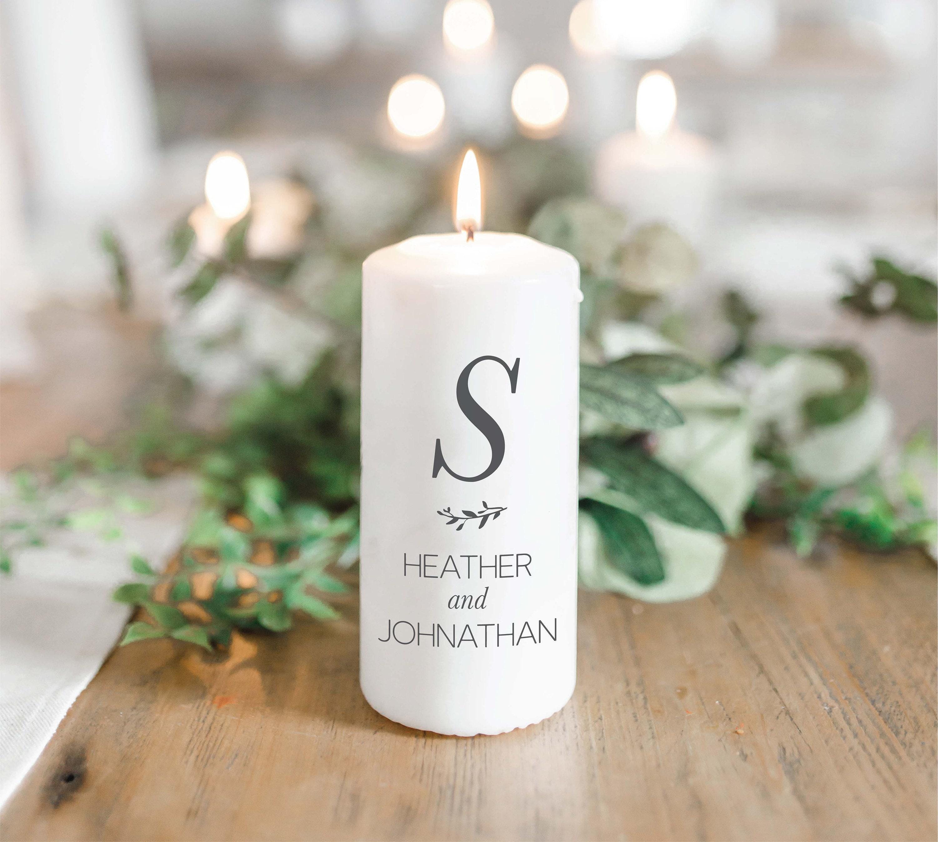 Candle - Personalized Initial and Names, Wedding Gift, Family Gift, Housewarming gift, Couple gift
