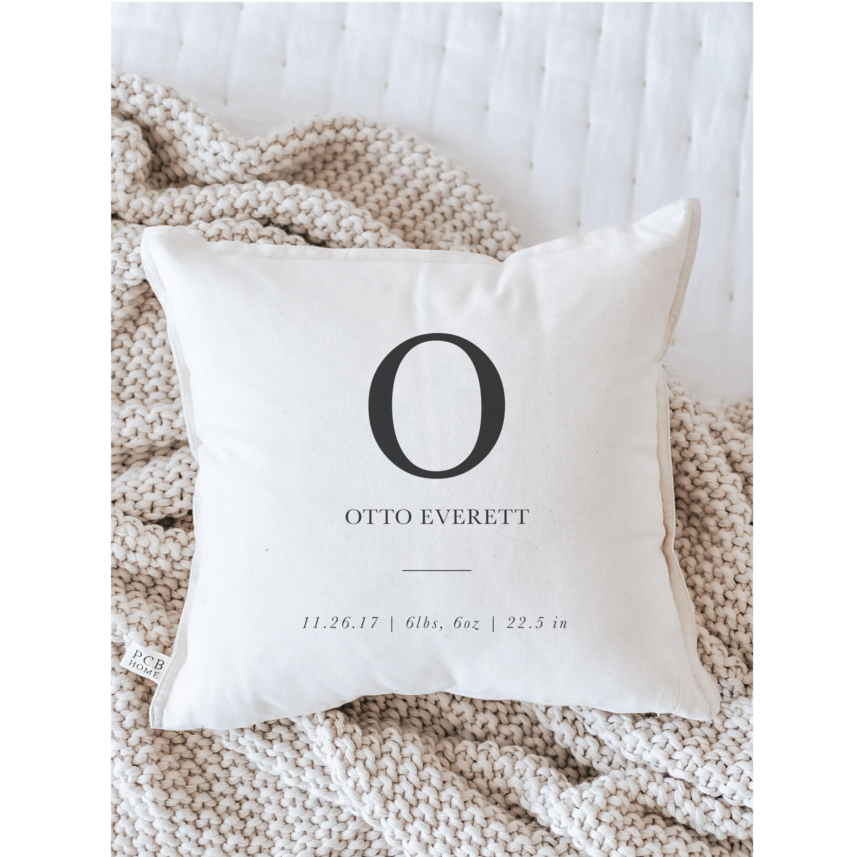 Personalized Throw Pillows - Personalized Minimal Birth