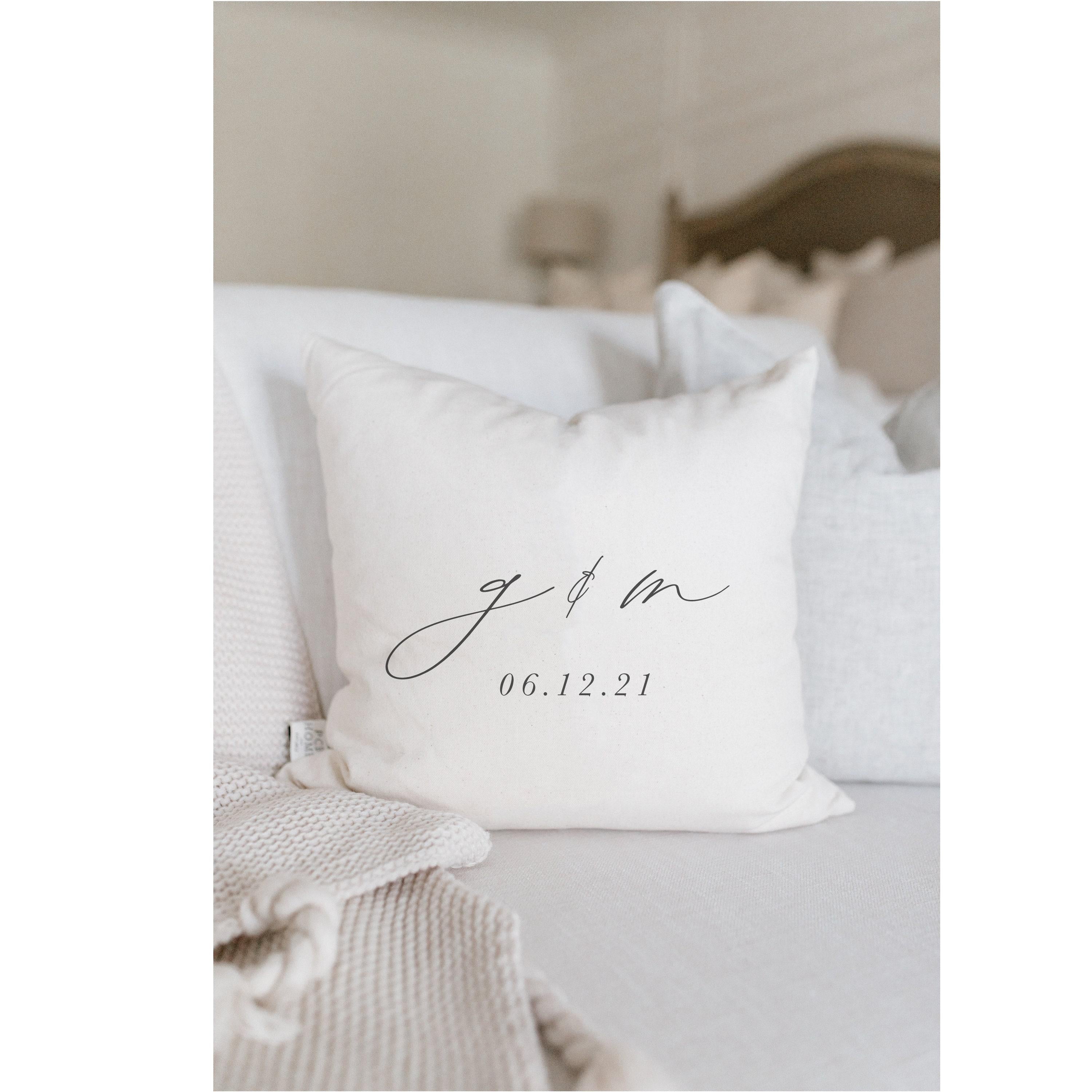Personalized Throw Pillows - Personalized Two Initials and