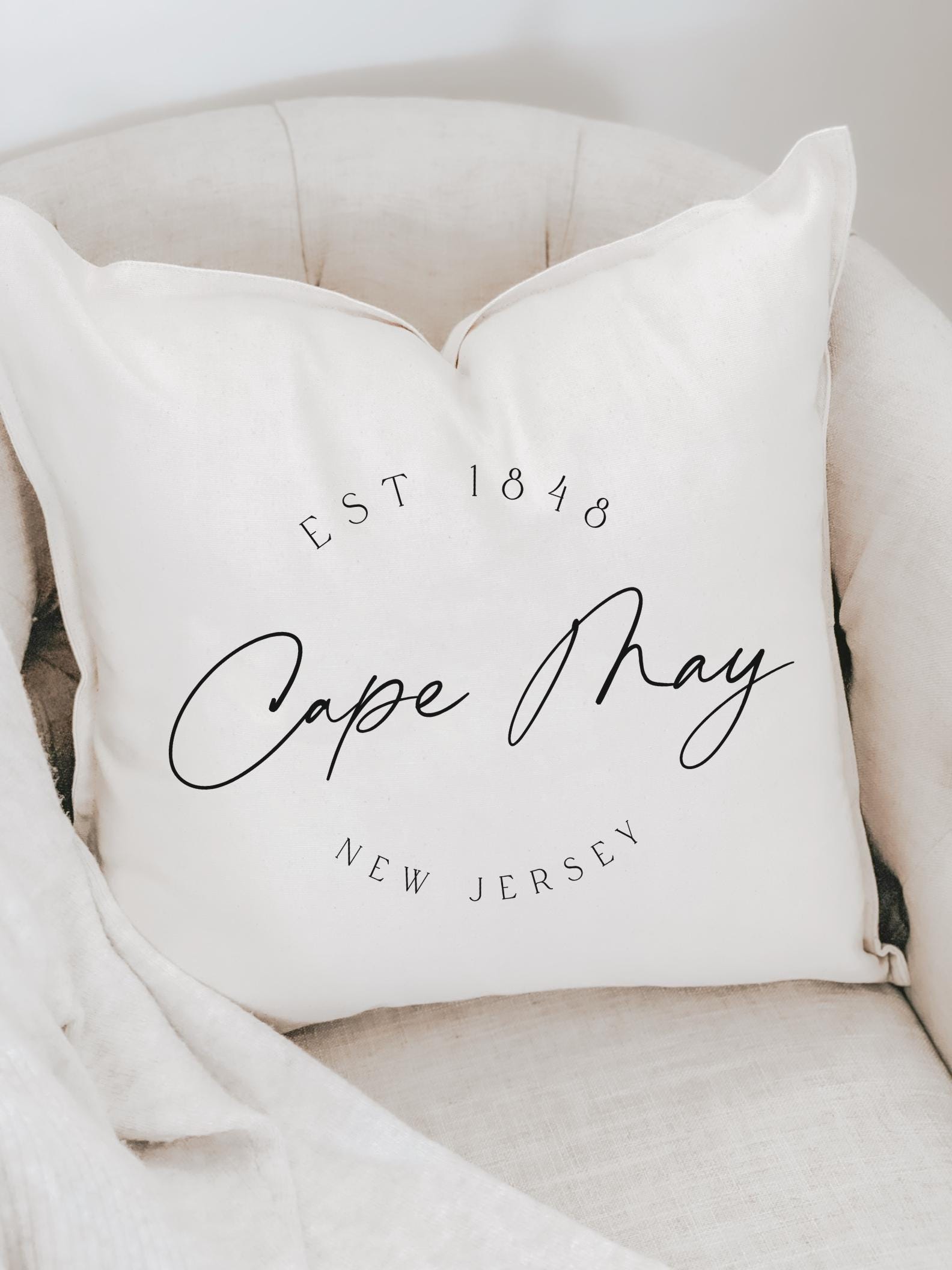 Throw Pillow- Personalized Script City - Home Address, Realtor gift, housewarming gift, throw pillow, newlywed gift, new home gift, handmade