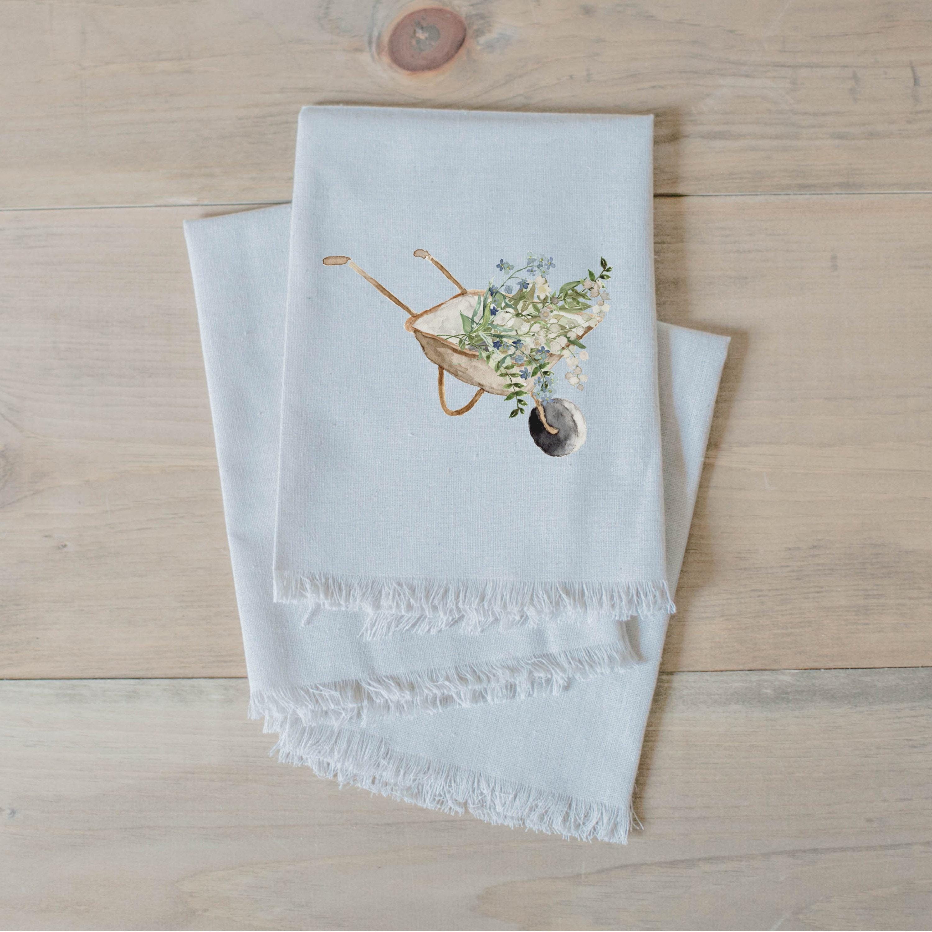 Napkin - Wheel Barrow Watercolor, home decor, housewarming, tableware, table, place setting, home decor, dinner party, place setting