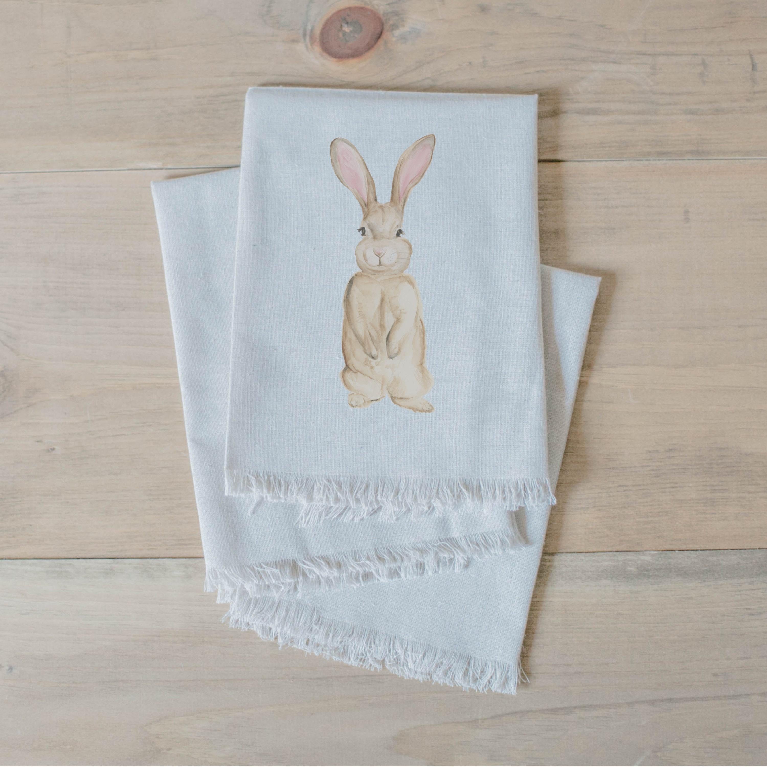 Napkin - Bunny Watercolor, home decor, Easter gift, tableware, table, place setting, home decor, dinner party, place setting, table setting