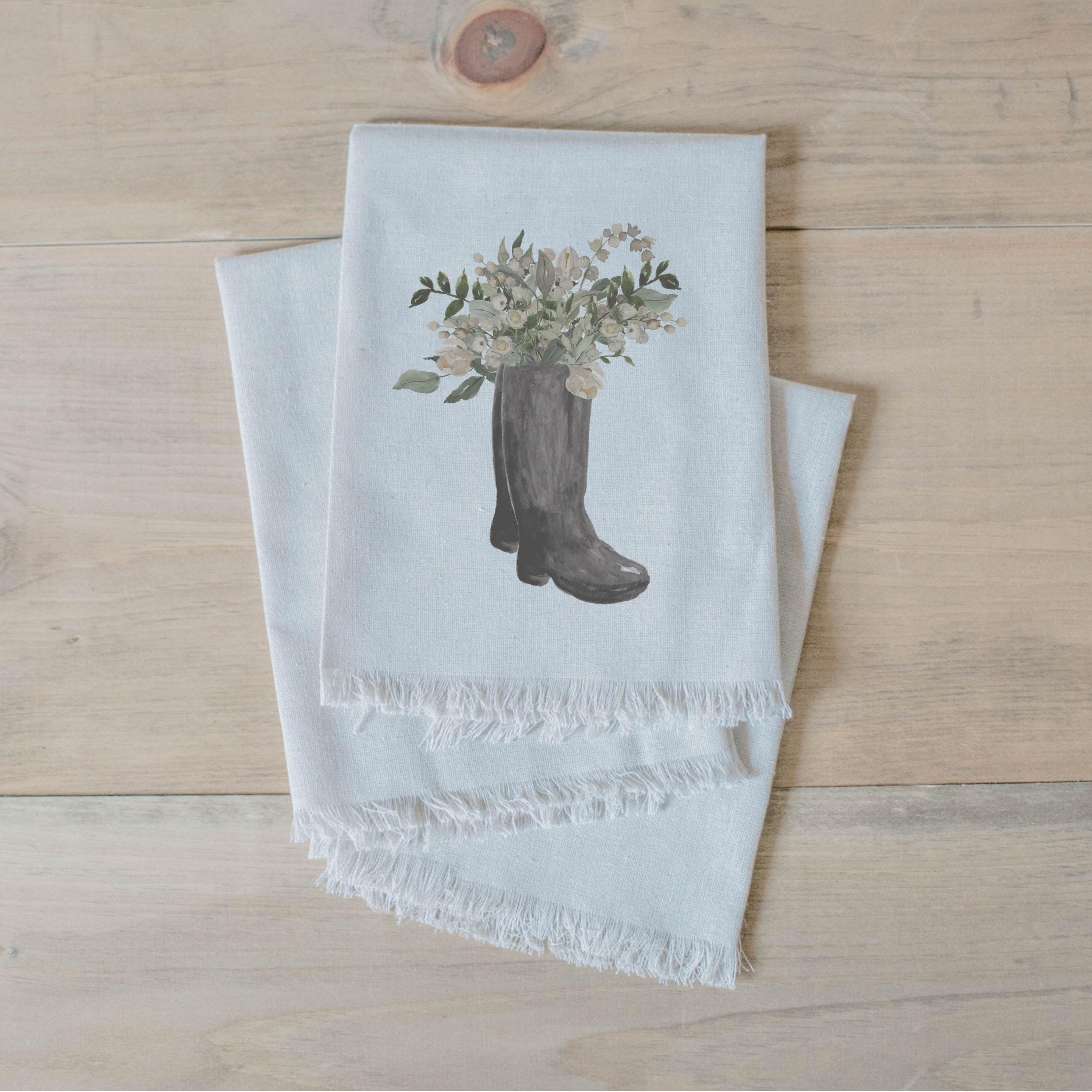 Napkin - Boots Watercolor, home decor, housewarming, tableware, table, place setting, home decor, dinner party, place setting