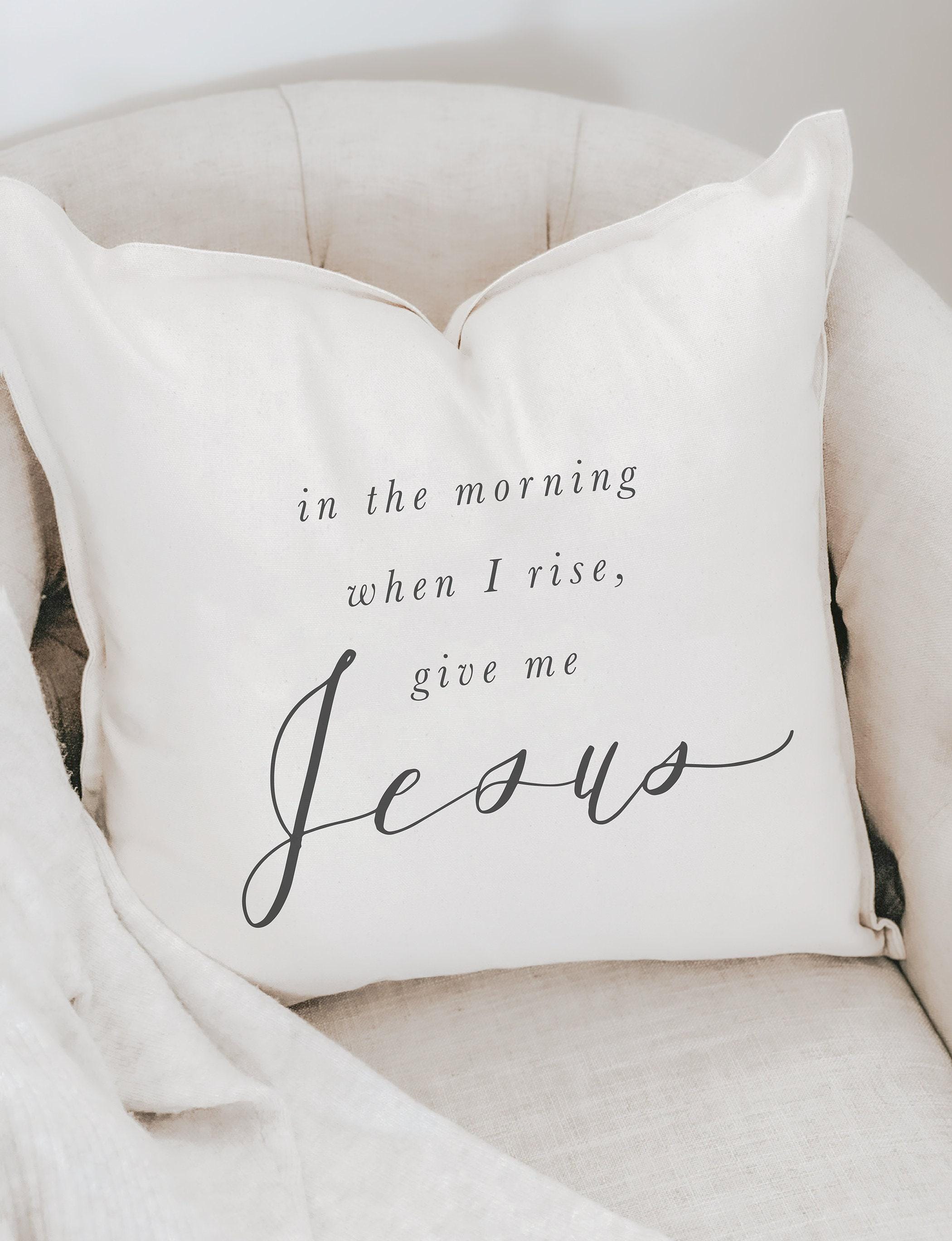 Give Me Jesus Throw Pillow: Biblical Verse Home Decor