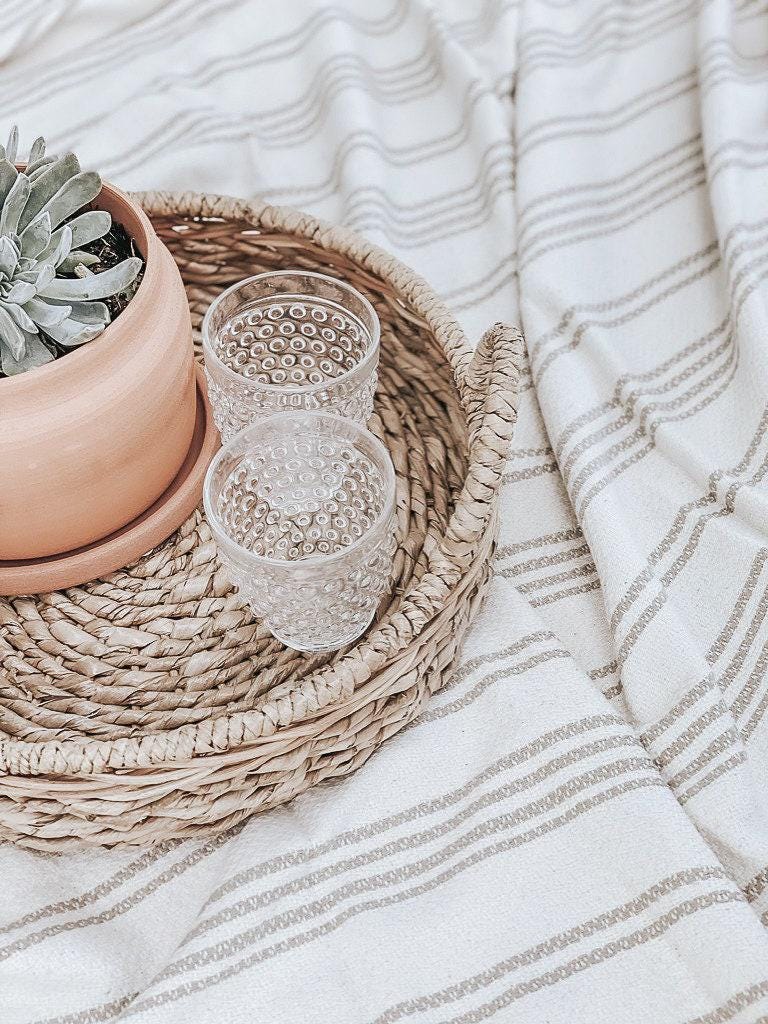 Picnic Throw Blanket - Oversized blanket, summer throw, beach blanket