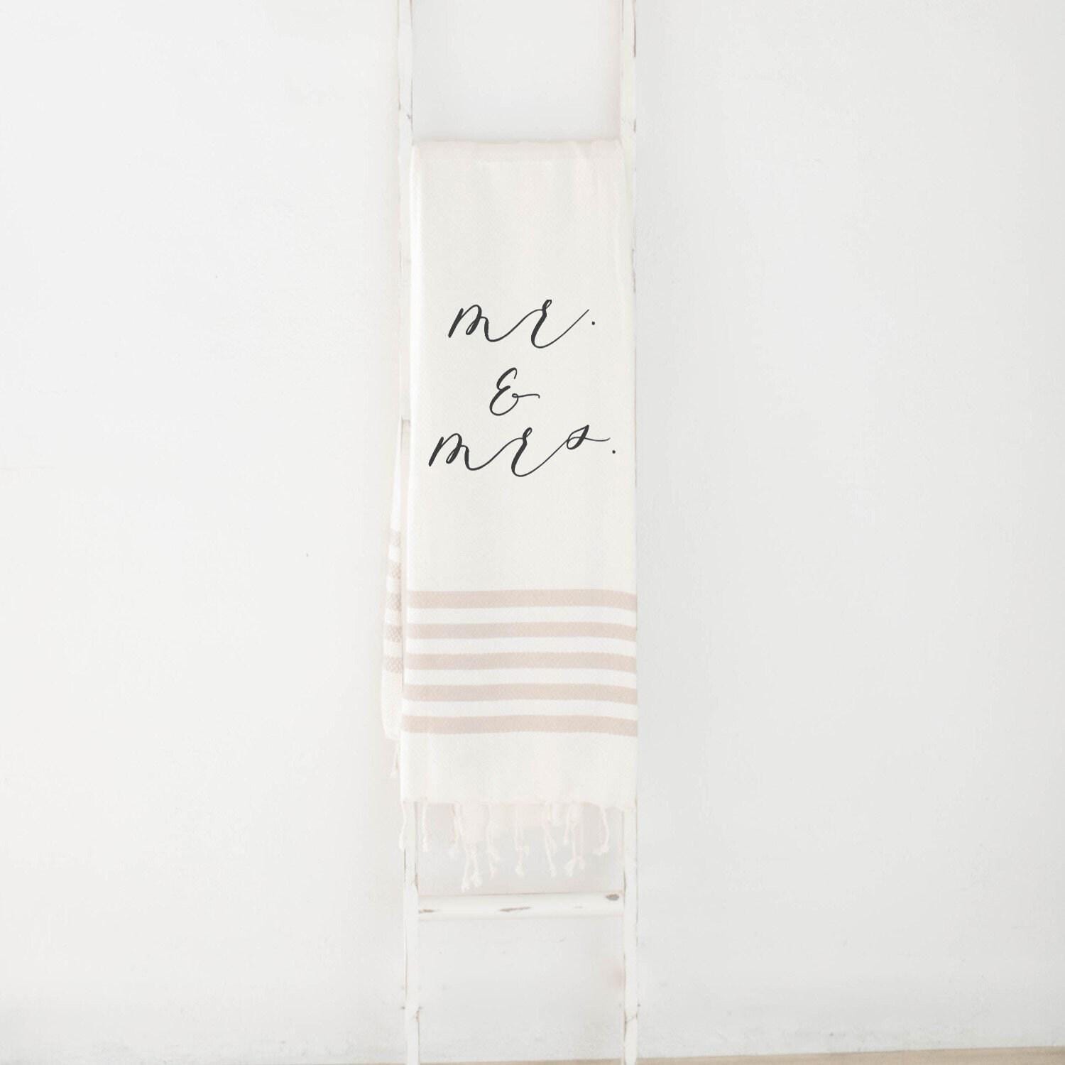 Throw Blanket - Mr. & Mrs., present, housewarming gift, decorative blanket, cozy, pretty