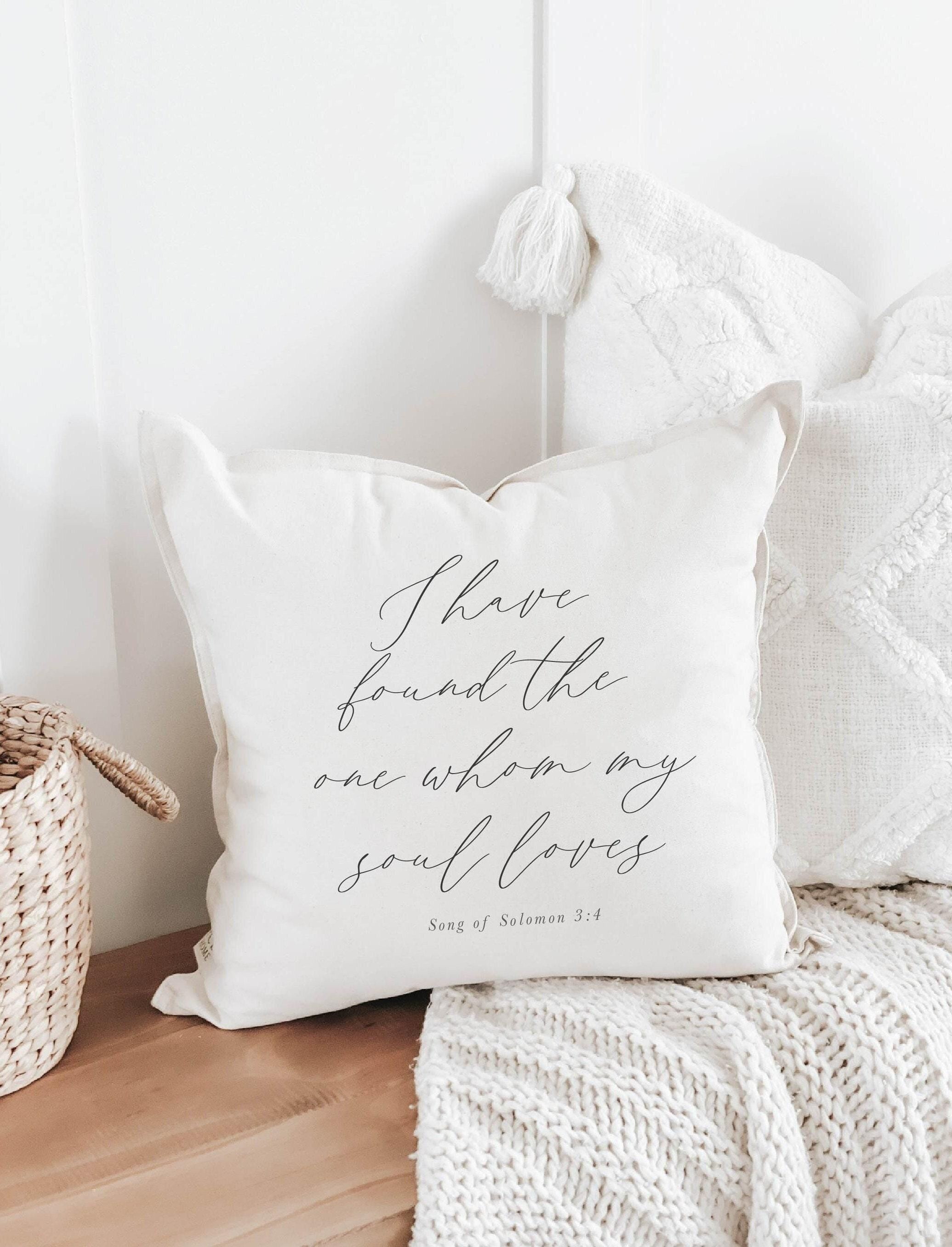 Anniversary Throw Pillow: "I Have Found The One" Cotton Cushion Cover