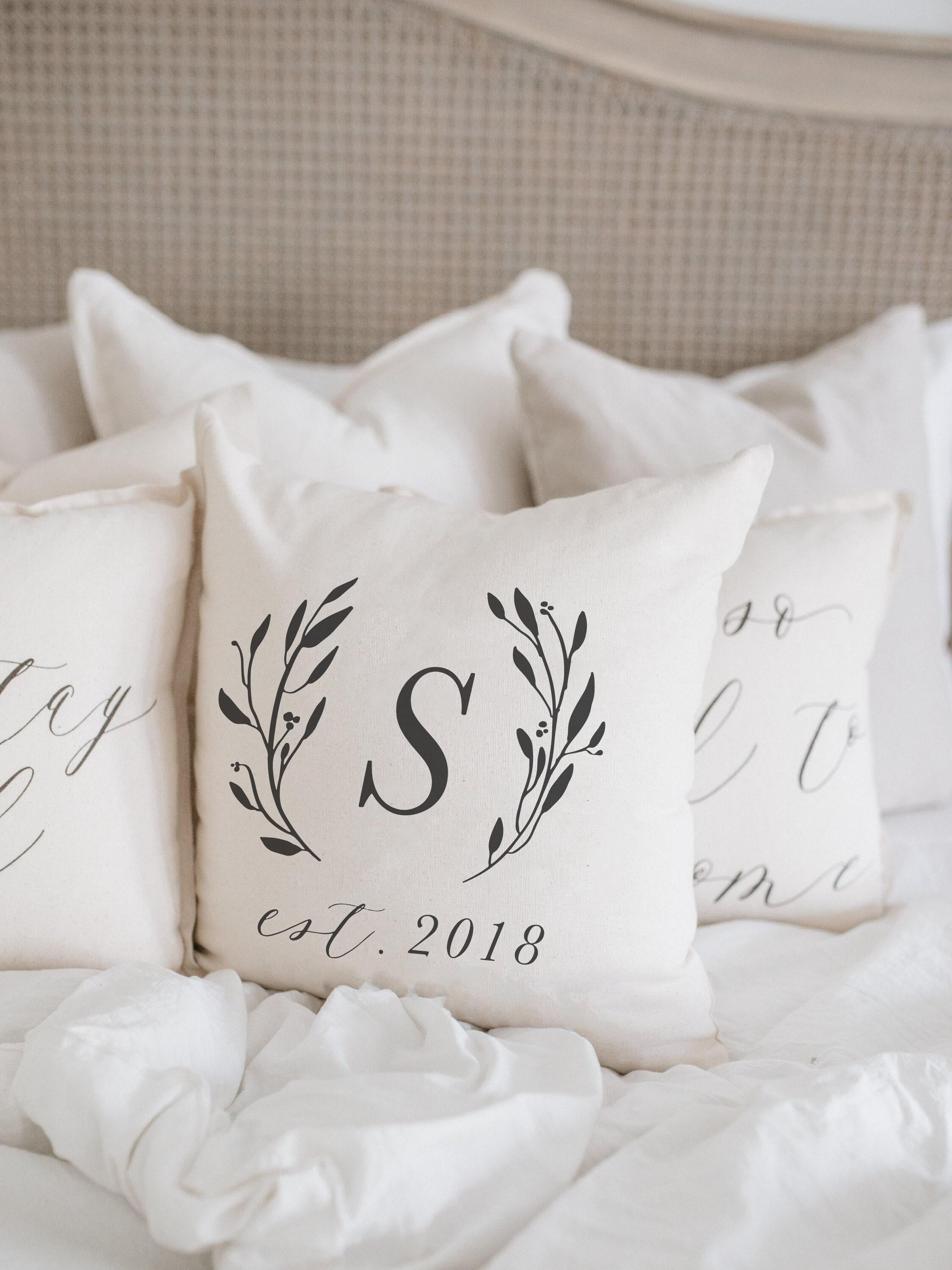 Personalized Throw Pillows - Personalized Initial With