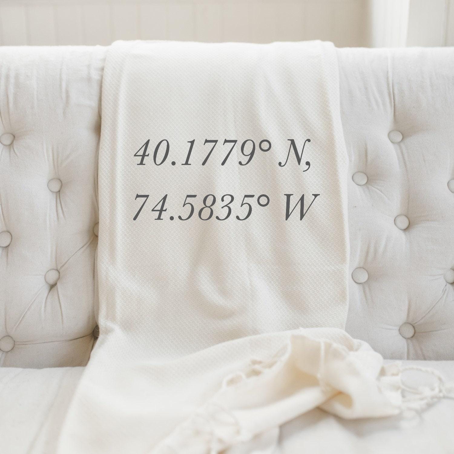 Personalized Throw Blankets - Personalized Coordinates