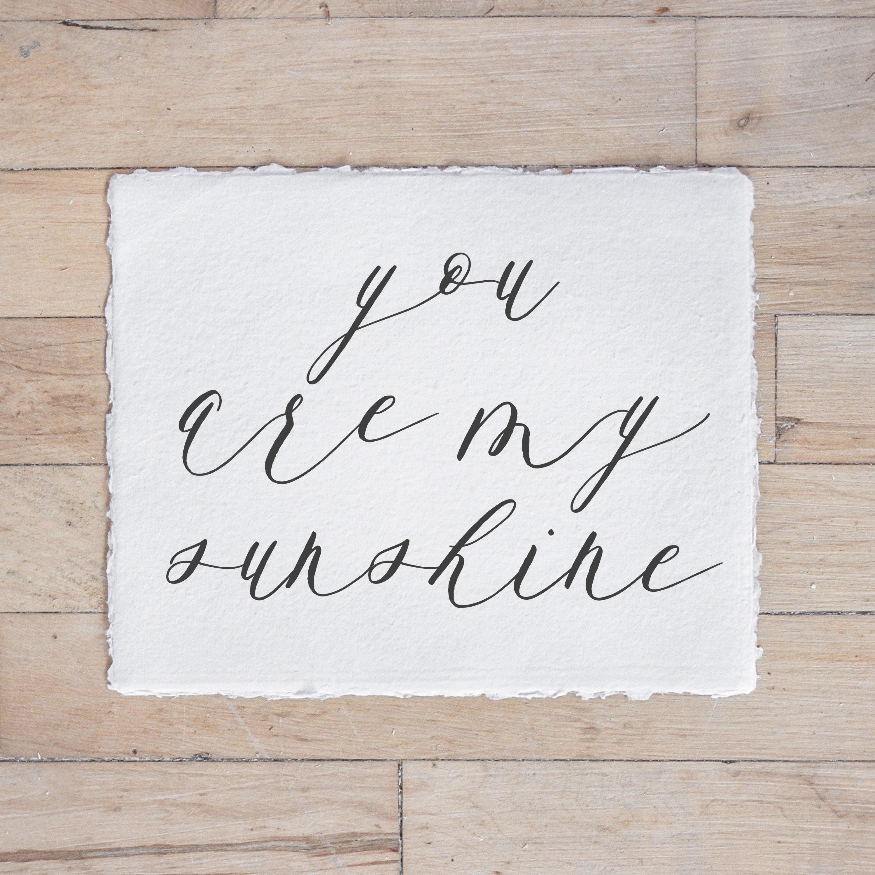 Glass Table Frames & Cards - You Are My Sunshine