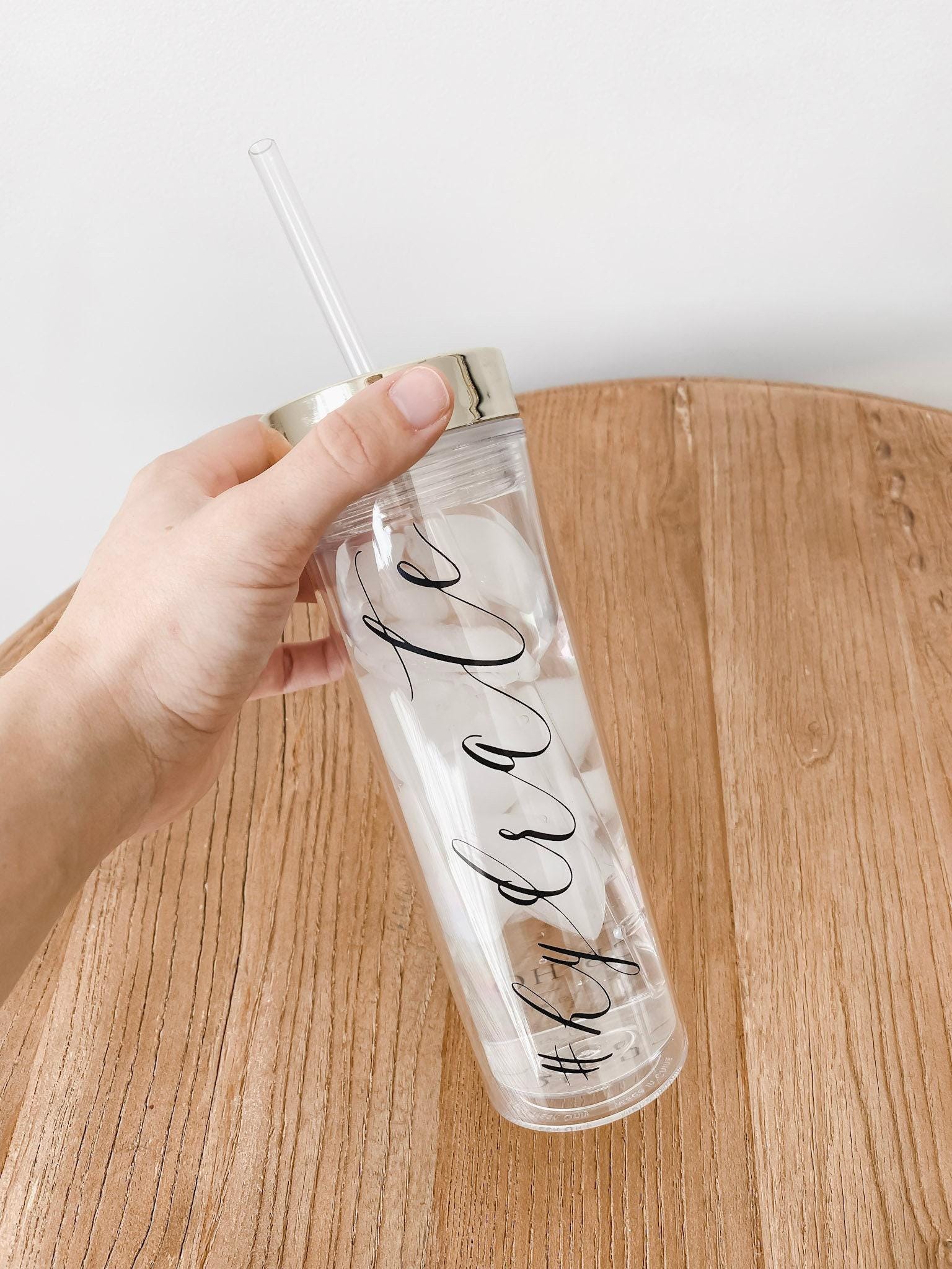 Clear Tumbler - #Hydrate
