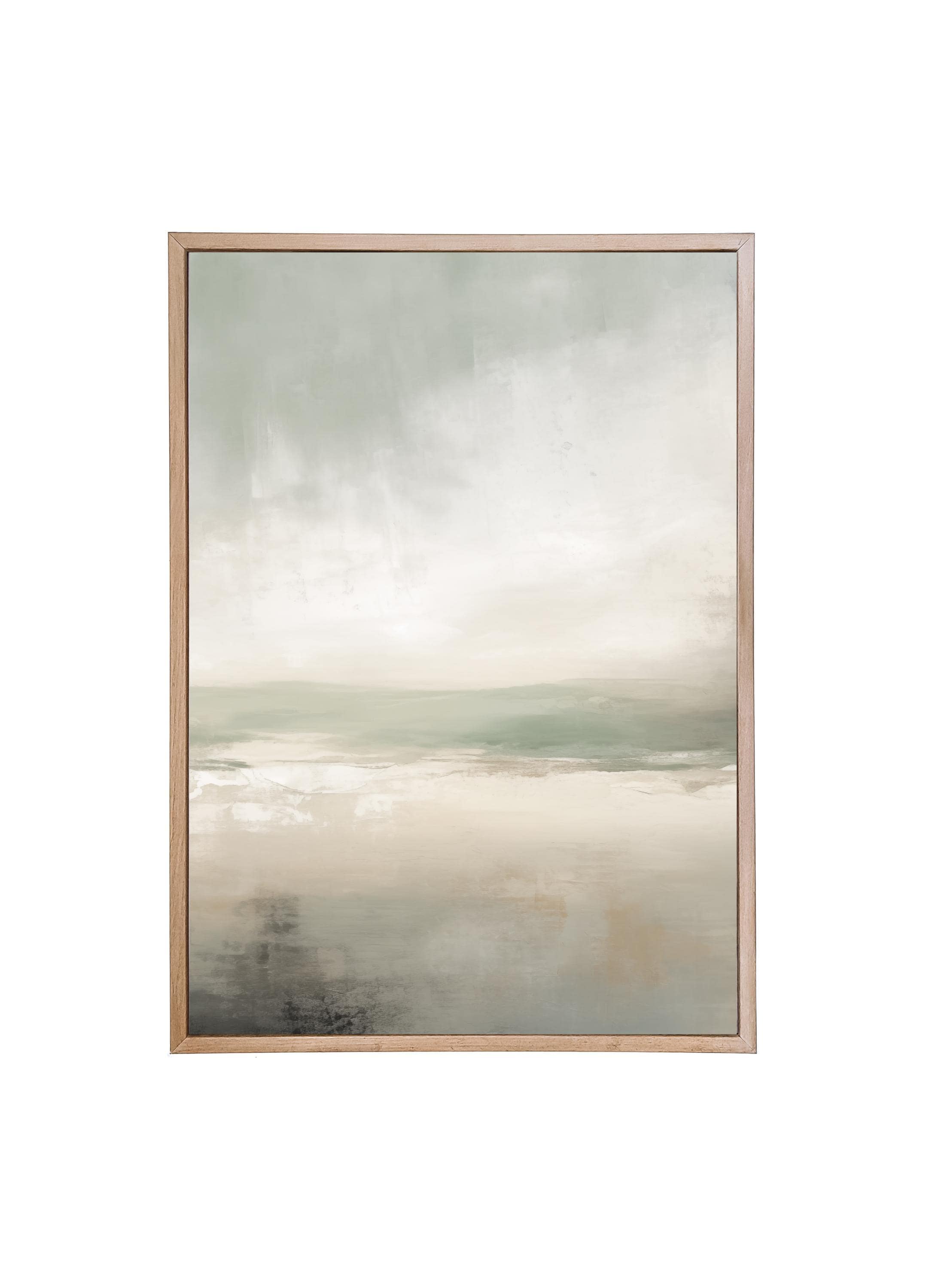 Wood Framed Print - Abstract Blues - Handmade in USA, gallery wall art, framed decor