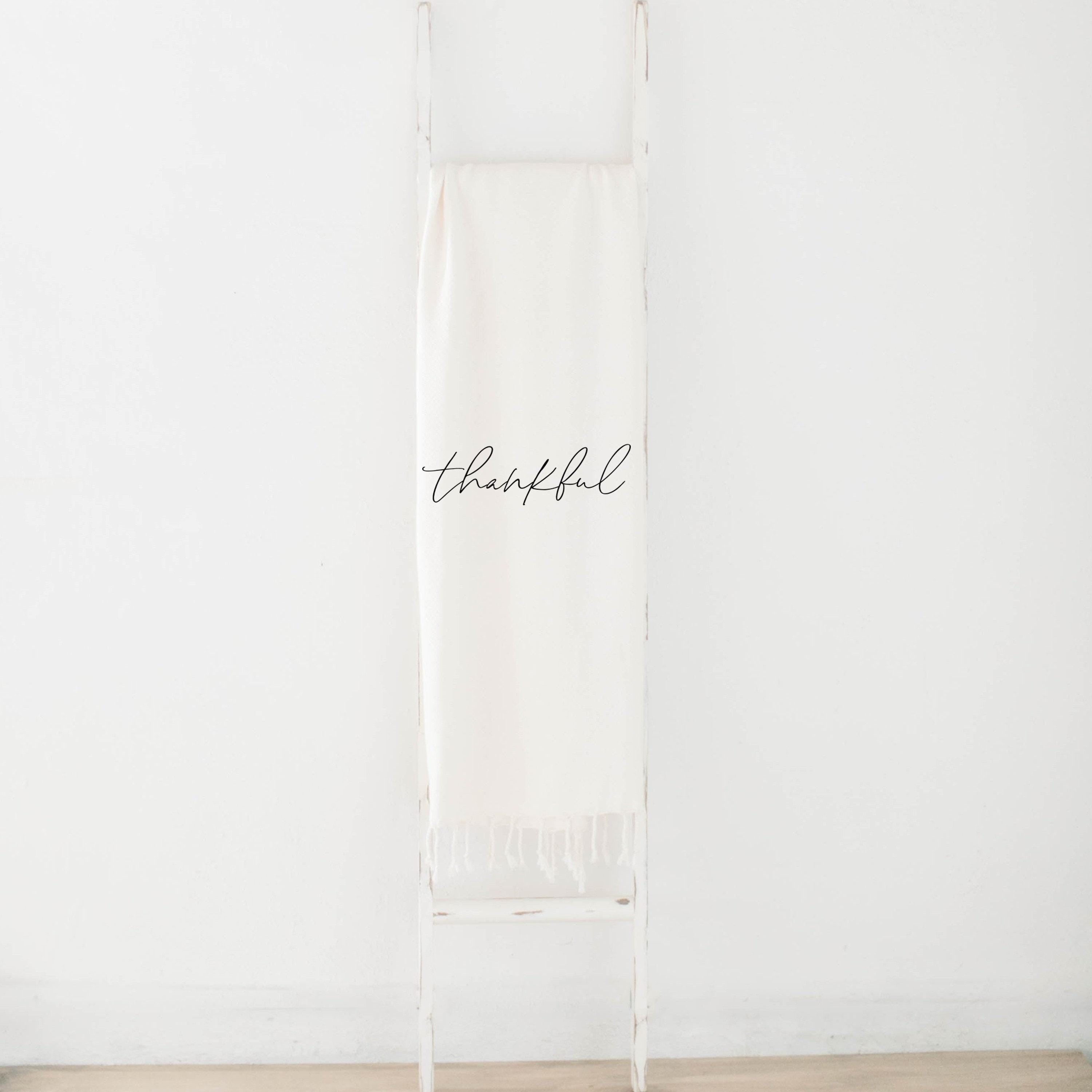 Throw Blanket -  Thankful, housewarming gift, decorative blanket, cozy, fall decor, autumn designs, soft and comfy