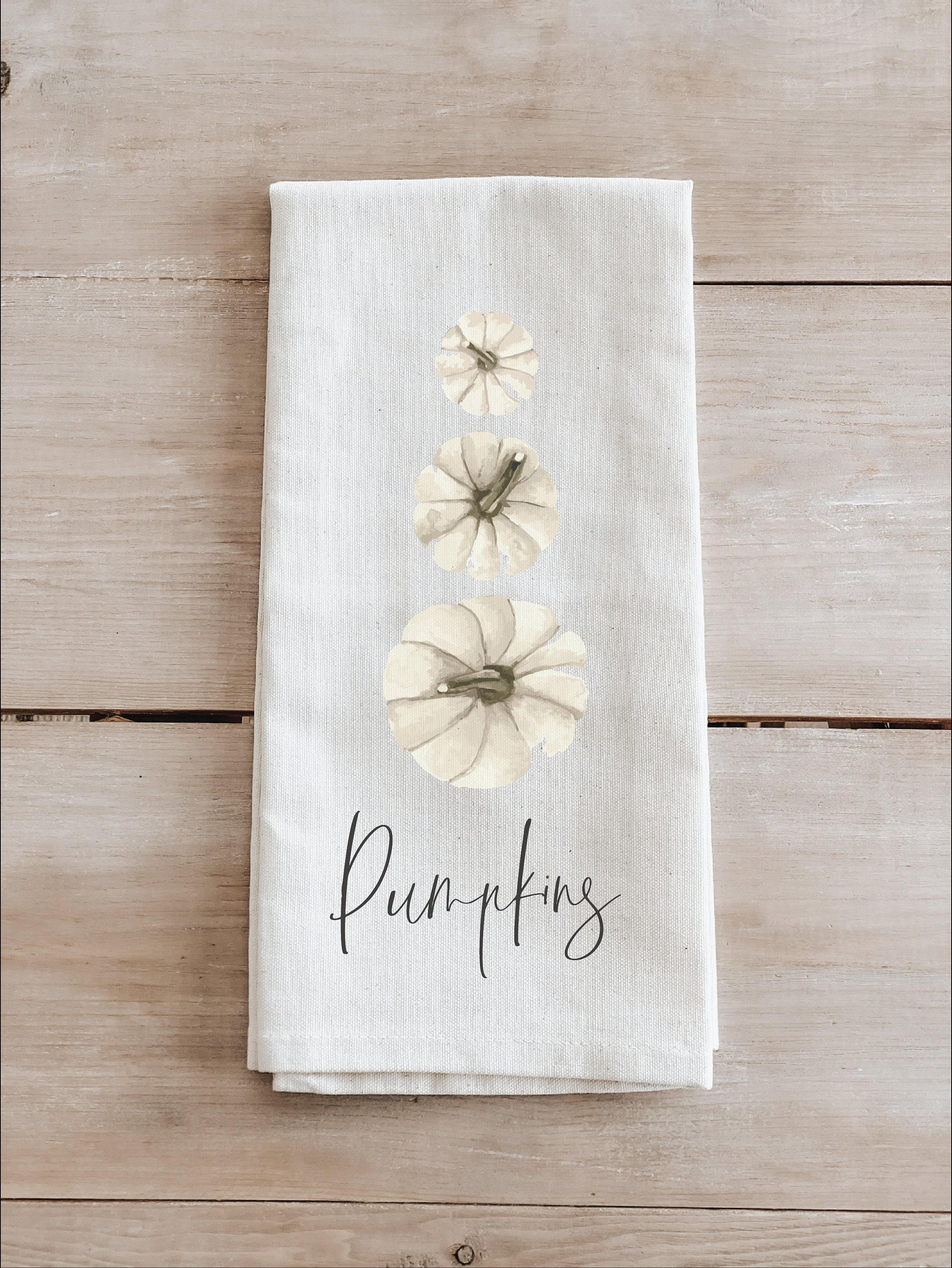 Watercolor Kitchen Towel - Pumpkin Stack - housewarming gift, fall decor, kitchen, women's gift, autumn, thanksgiving, seasonal