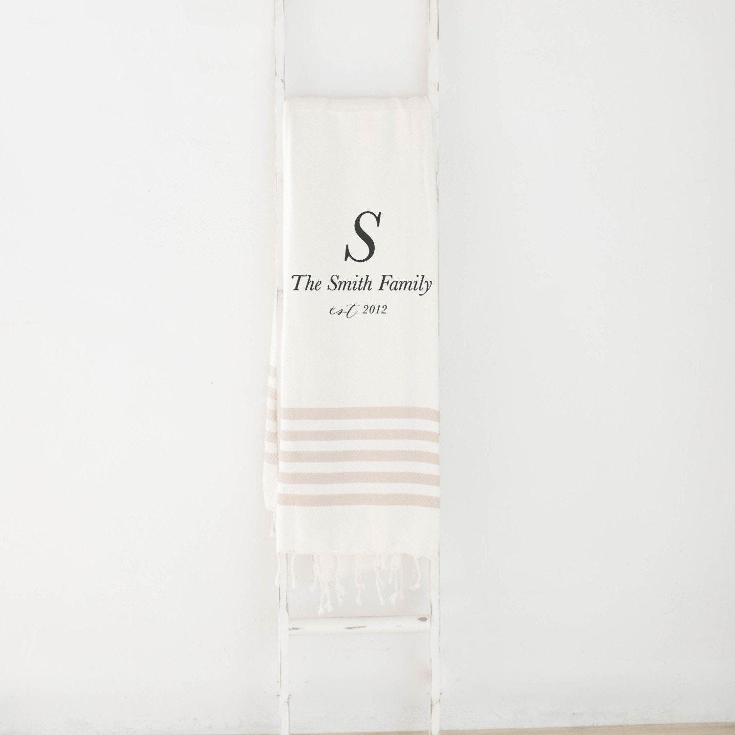 Throw Blanket - Personalized Family Name, present, housewarming gift, decorative blanket, cozy, birthday gift