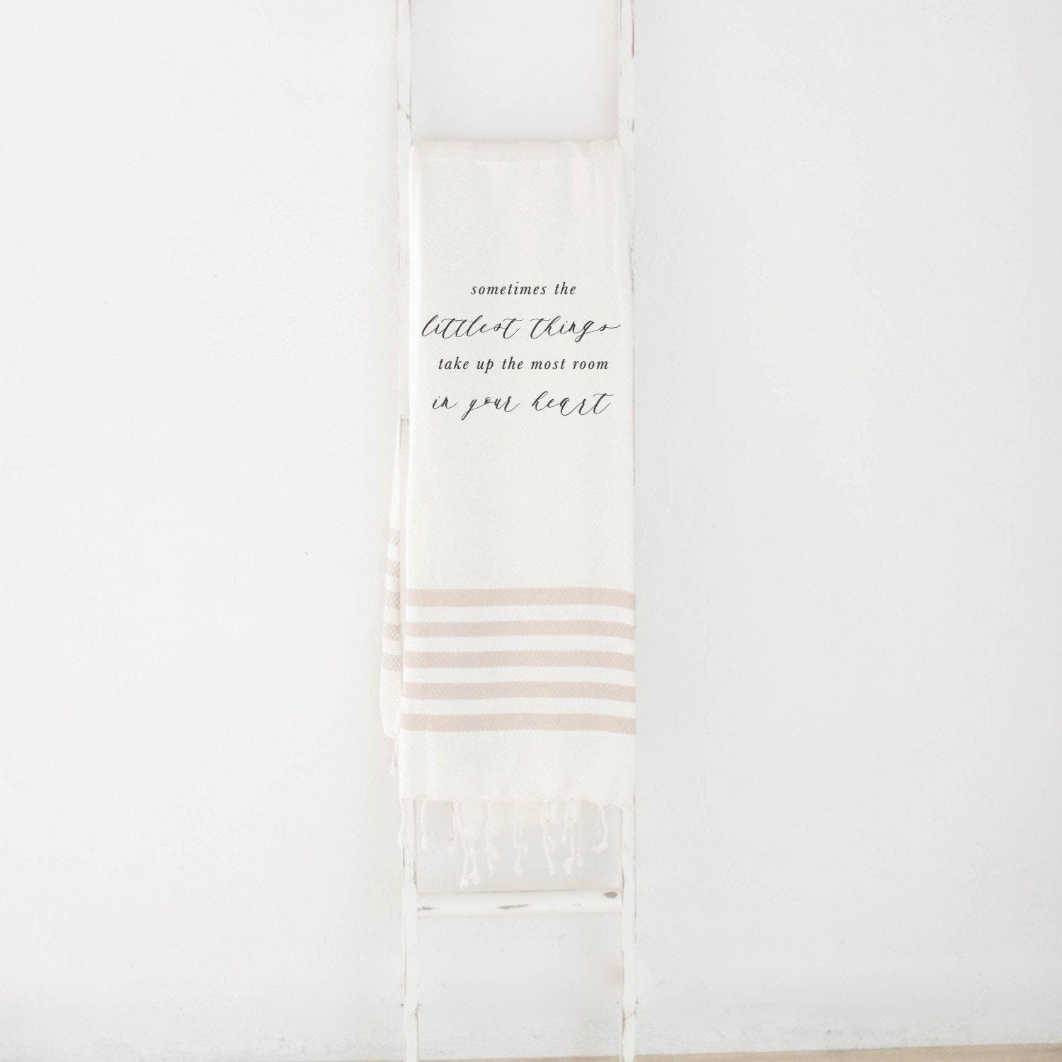 Throw Blanket - Sometimes The Littlest Things Take Up The Most Room In Your Heart, housewarming gift, decorative blanket, cozy, pretty