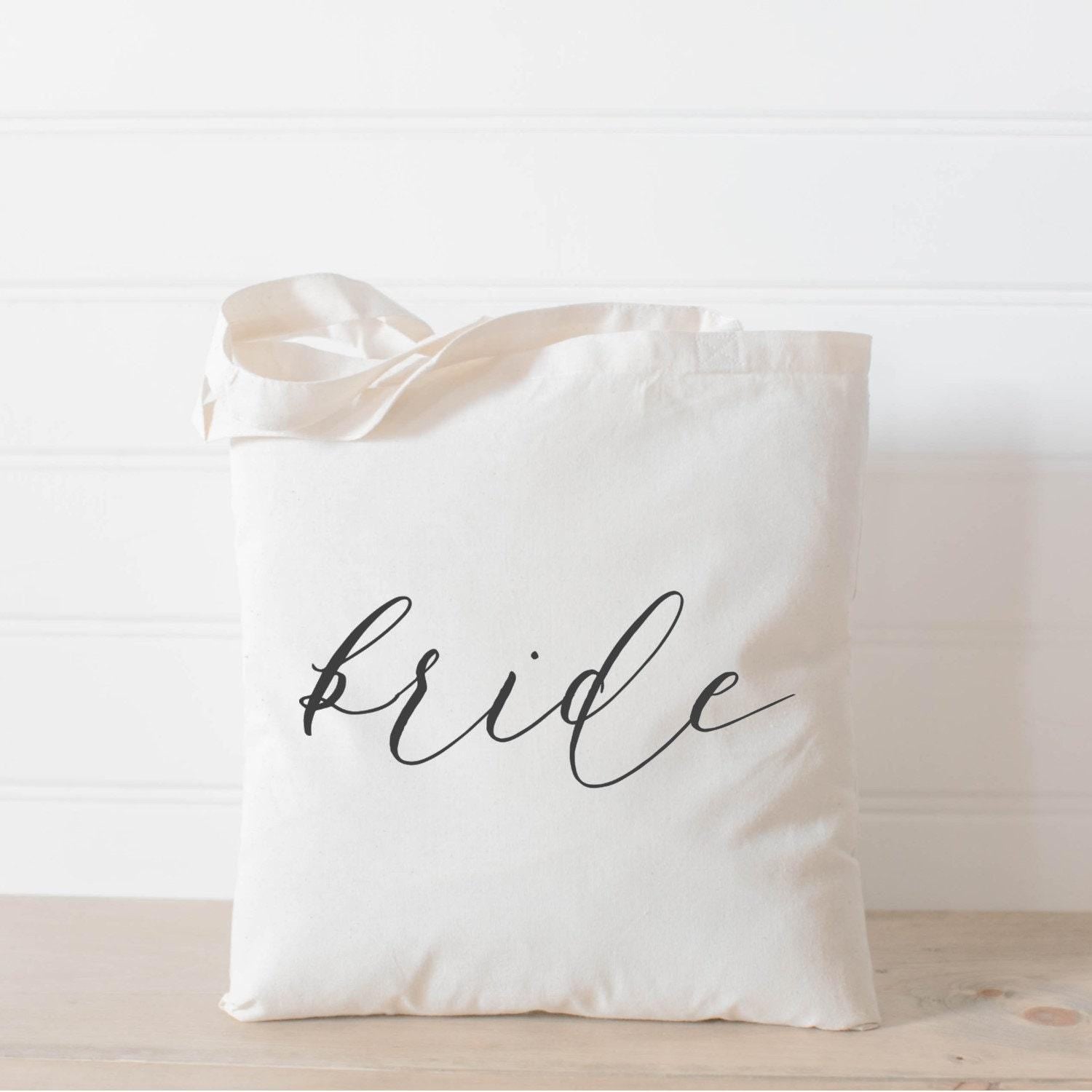 Bride Tote Bag: Organic Cotton Wedding Favor
