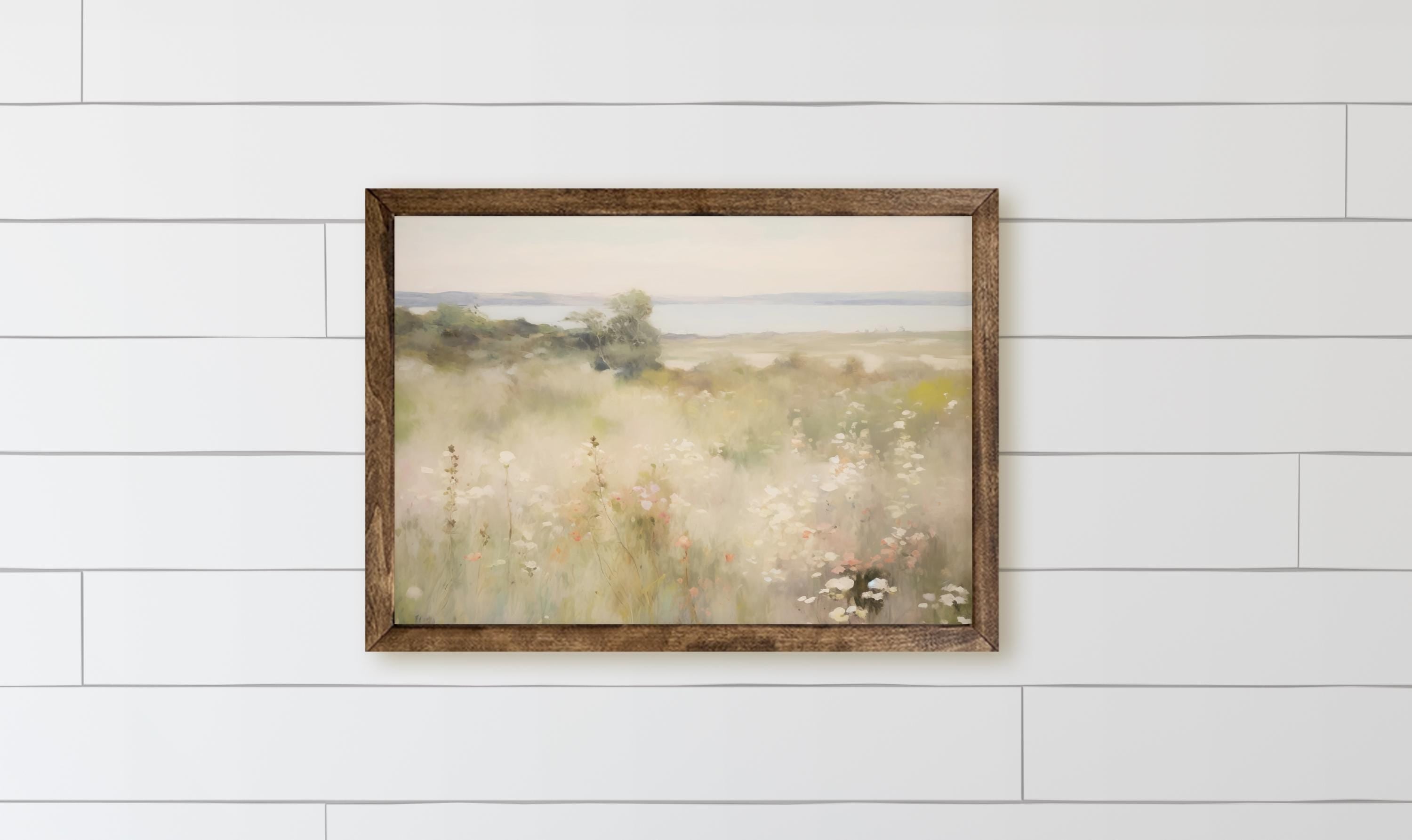 Wood Framed Sign - Bright Wildflowers - rustic home decor, gallery wall, framed decor, farmhouse style, wall decor, housewarming gift