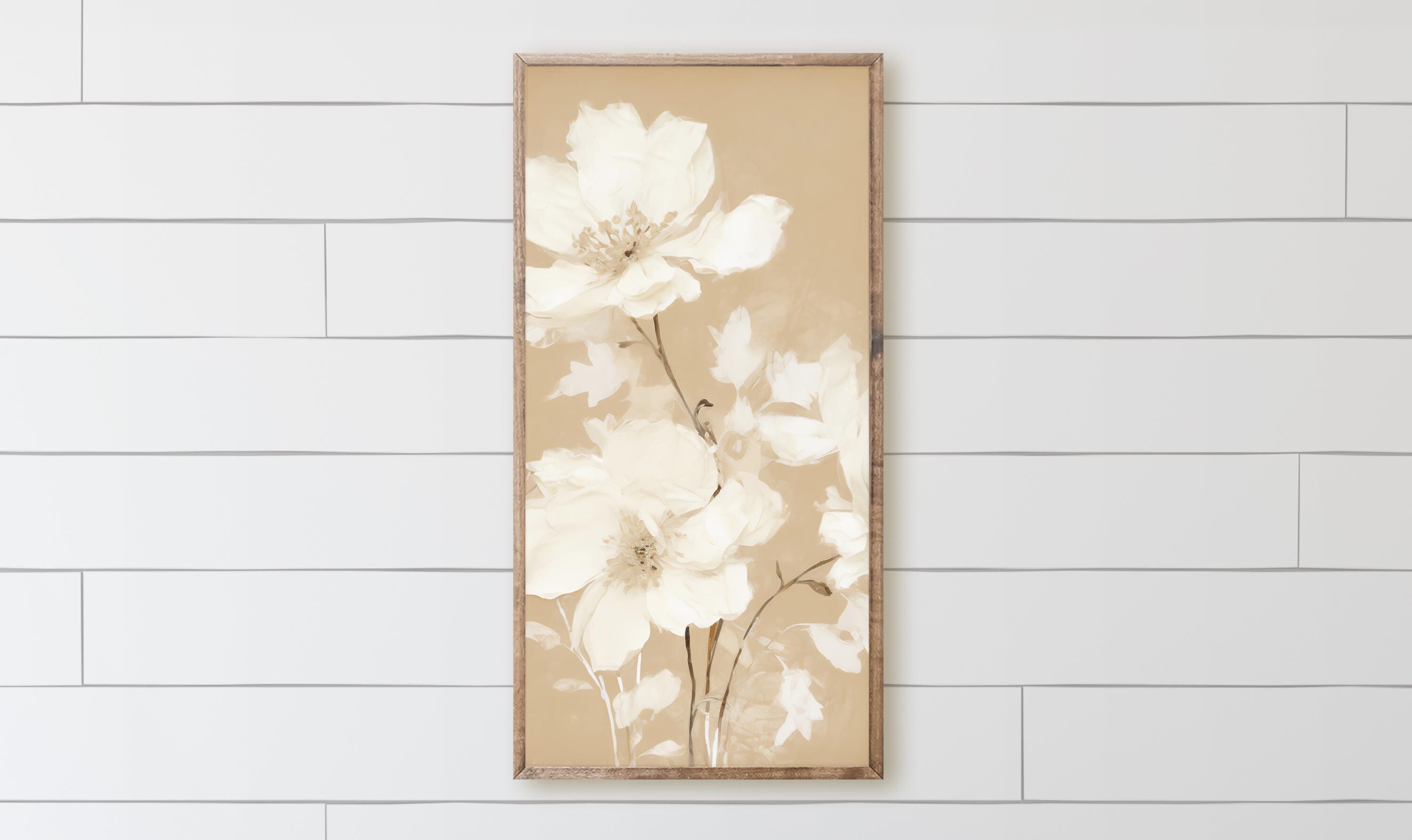 Wood Framed Sign - Painted Florals - gallery wall, housewarming gift, framed decor, wall decor, wall art, decorative sign