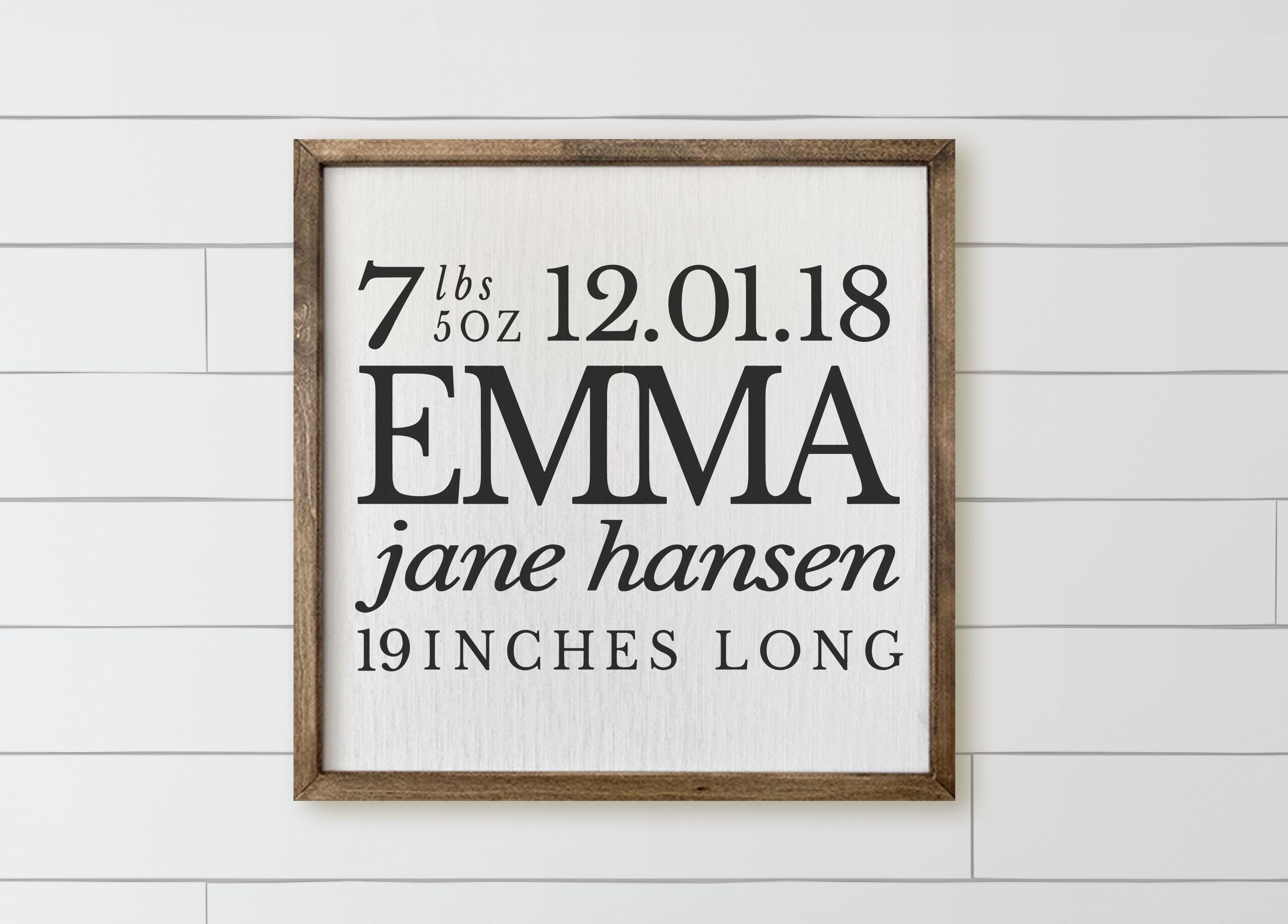 Personalized Wooden Frames - Personalized Classic Birth