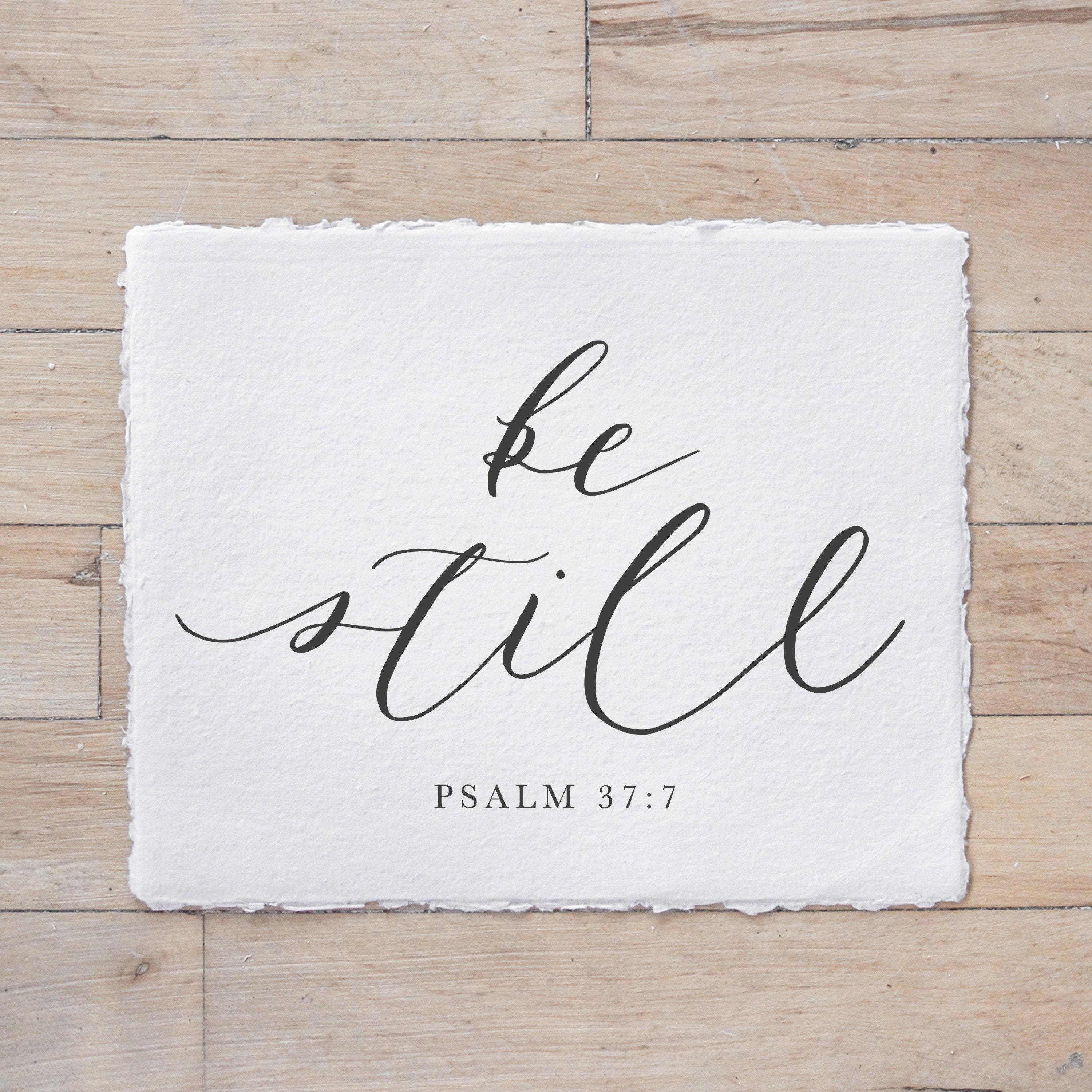 Calligraphy Print - Be Still - Horizontal