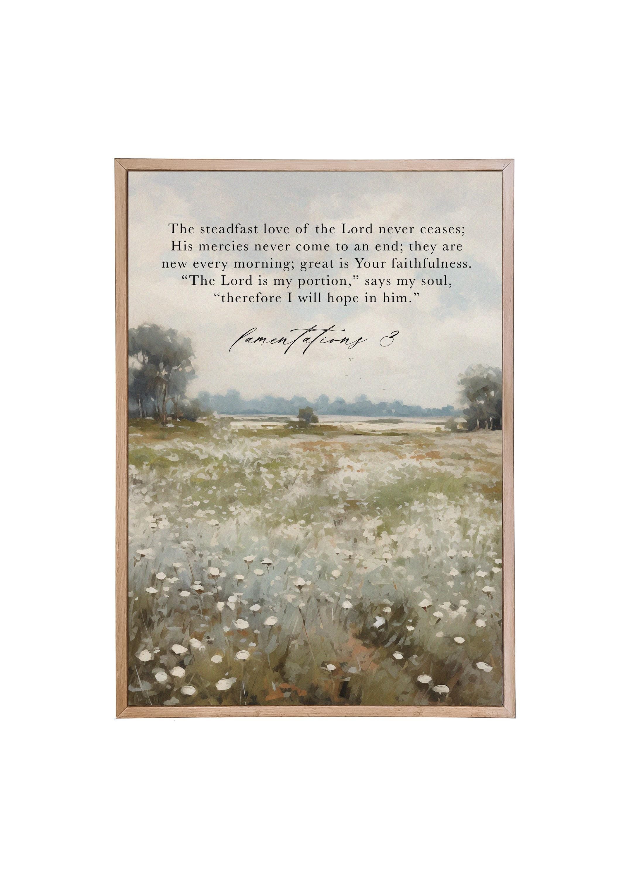 Wood Framed Print - Lamentations 3 - Handmade in USA, gallery wall art, framed decor