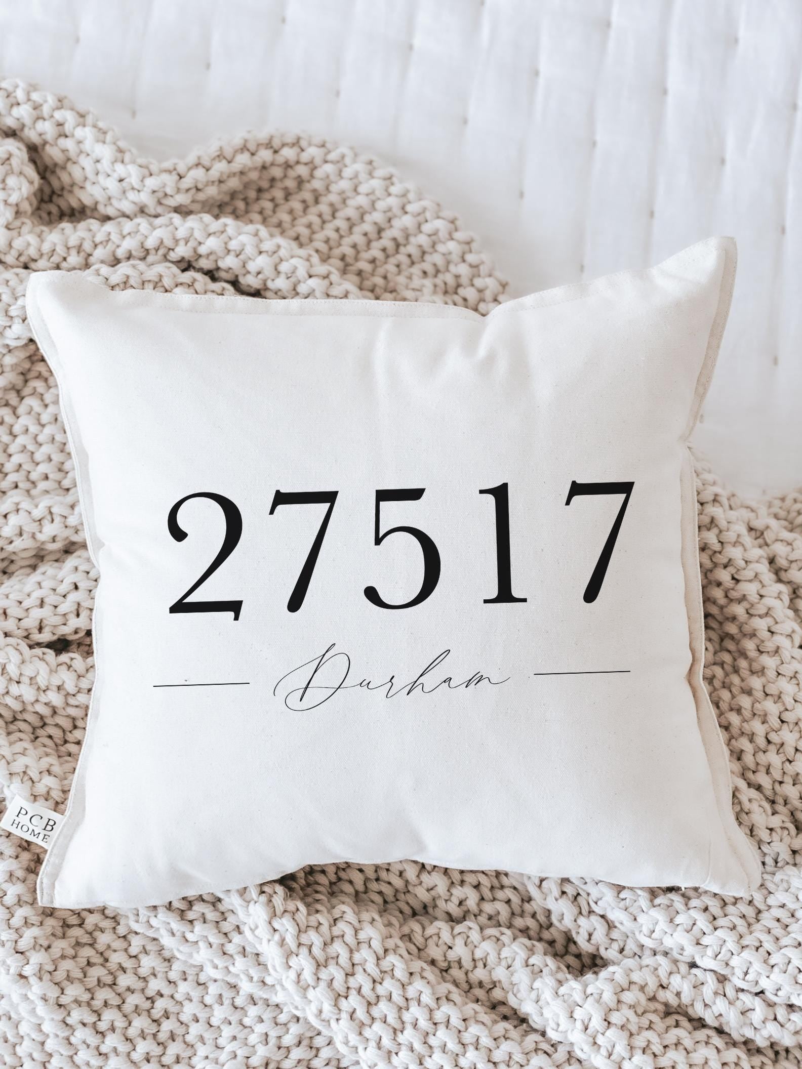 Personalized Throw Pillows - Personalized Zip Code Script