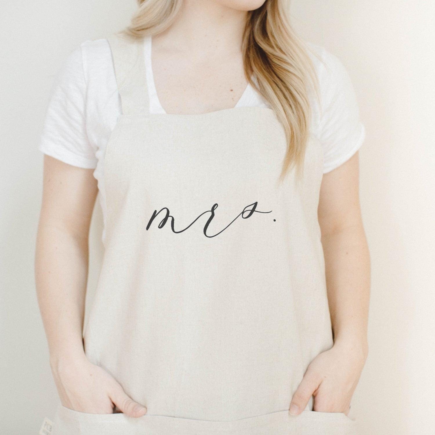 Apron - Mrs. Apron, present, housewarming gift, kitchen decor, mother's day present, gift for mom