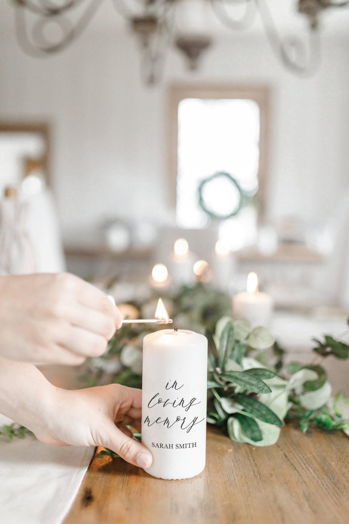 Personalized Candles - Personalized In Loving Memory