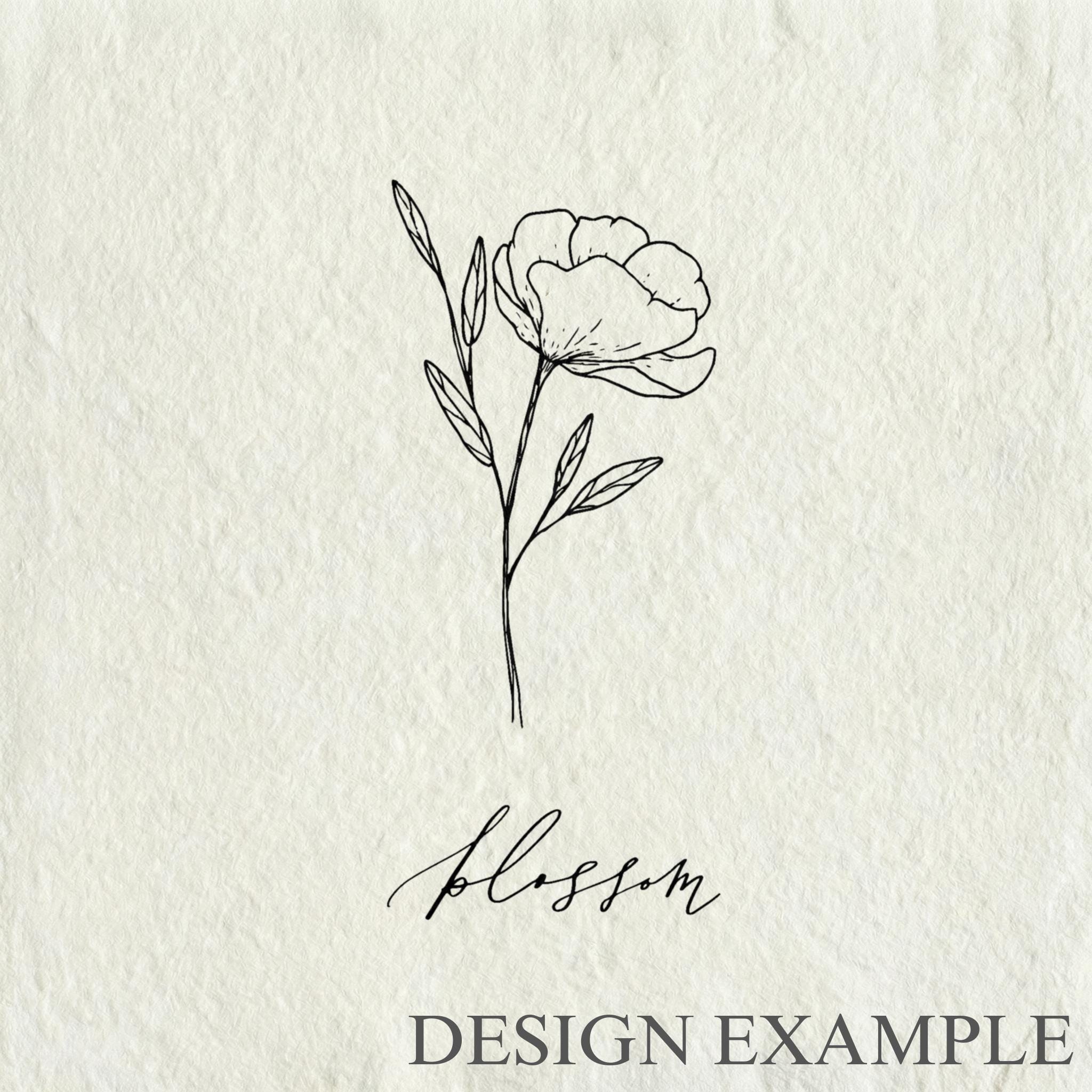 Glass Table Frames & Cards - Blossom Wildflower