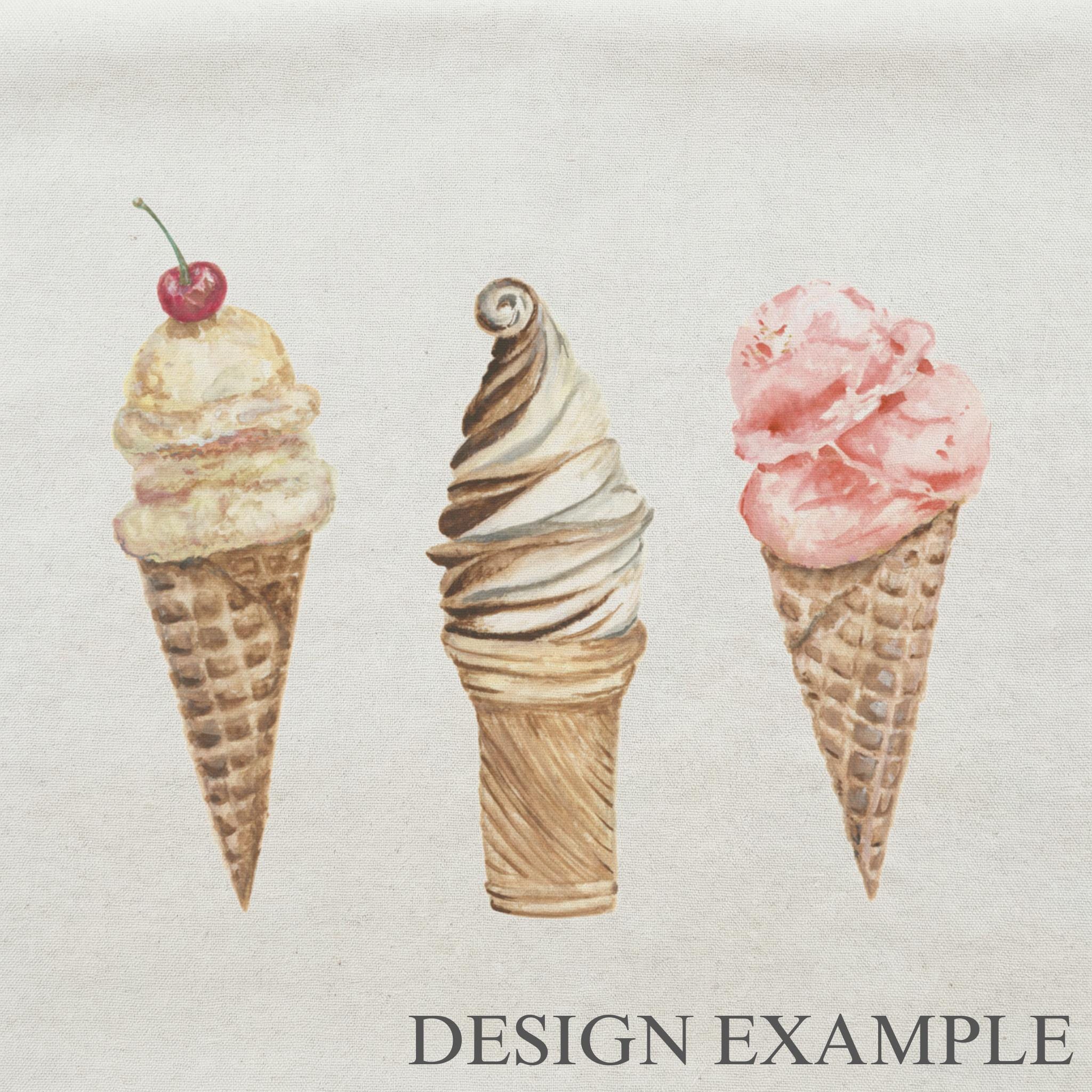 Tote Bags - Ice Cream Watercolor