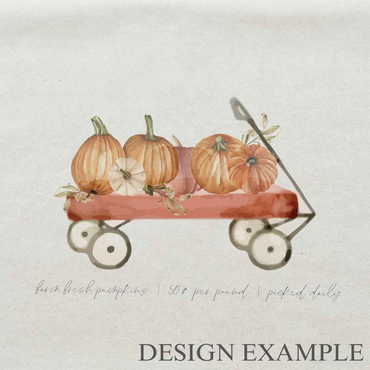 Tote Bags - Pumpkin Wagon Watercolor