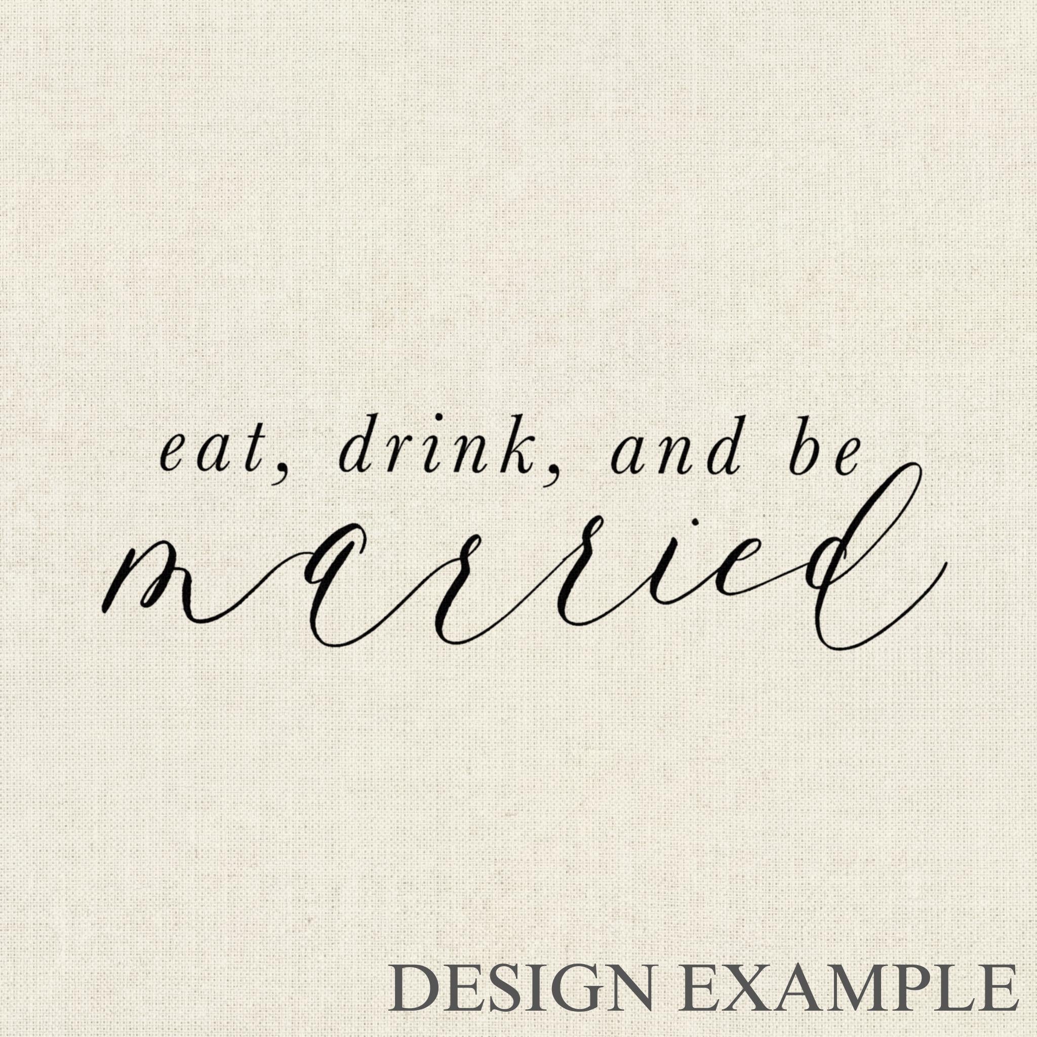 Wine Bags - Eat Drink and Be Married