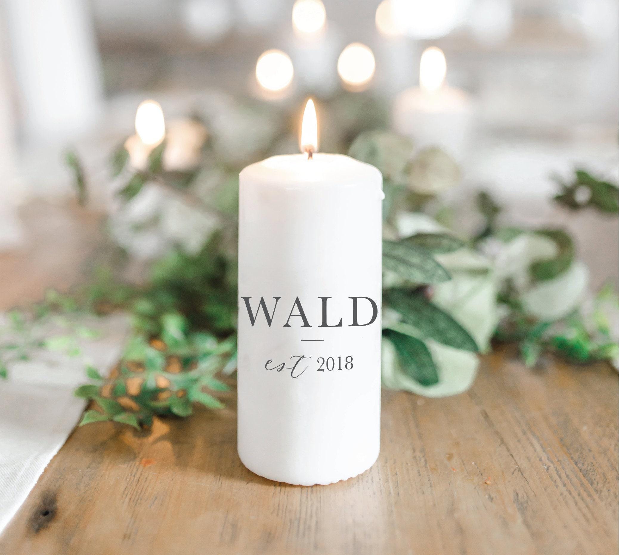 Personalized Candles - Personalized Last Name and