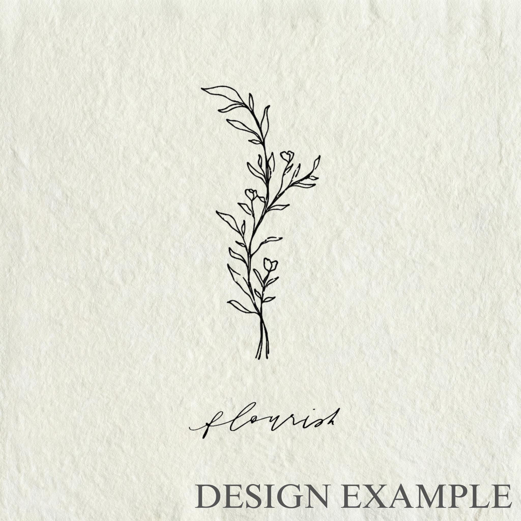 Glass Table Frames & Cards - Flourish Wildflower