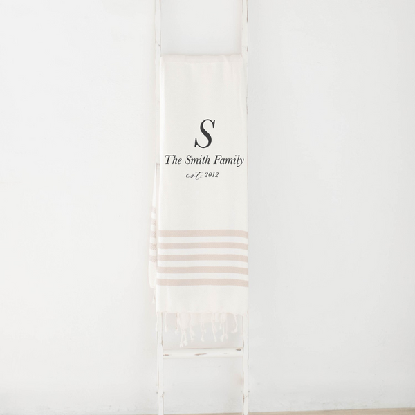 Personalized Family Name Throw Blanket